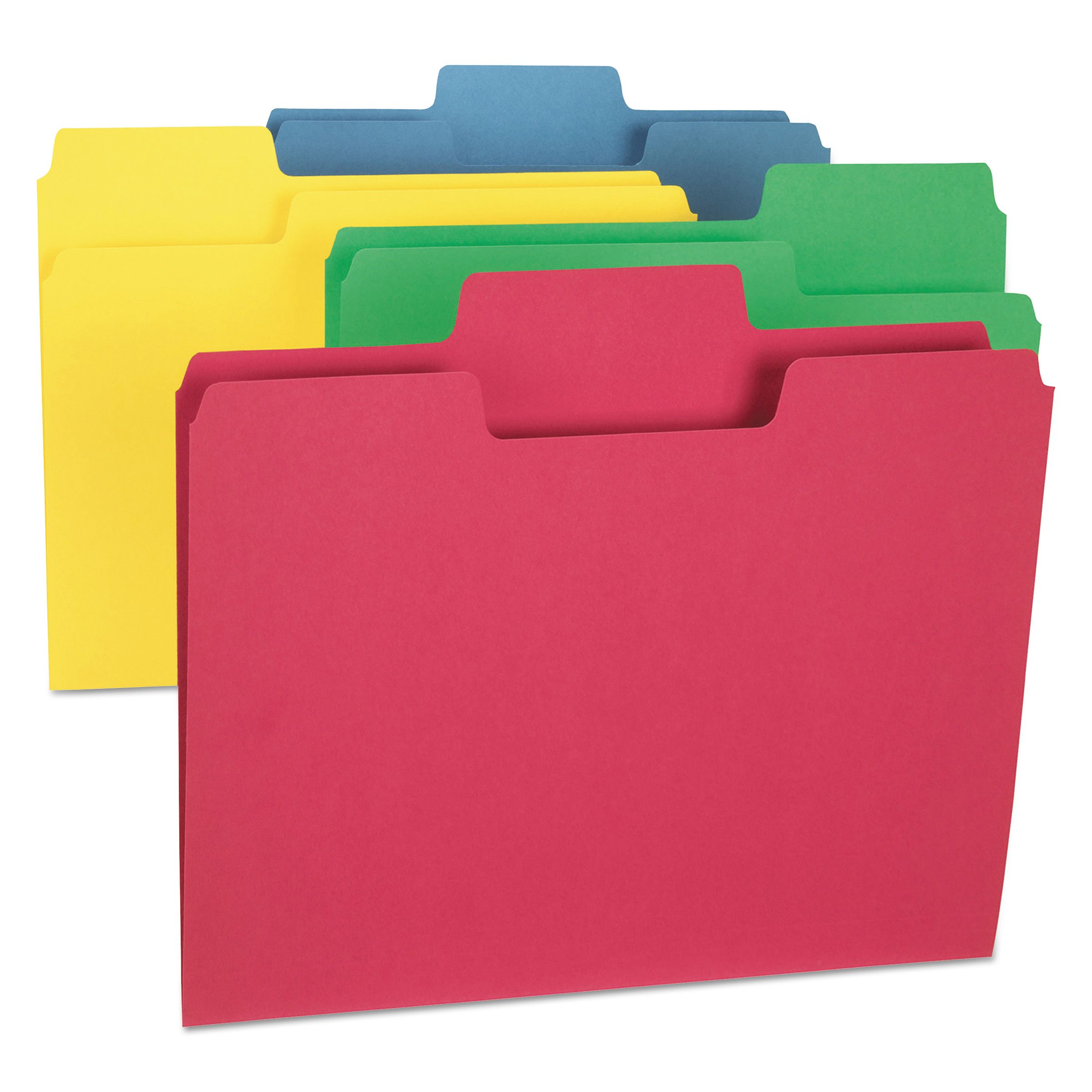  Smead 11956 SuperTab Colored File Folders, 1/3-Cut Tabs, Letter Size, Assorted, 24/Pack (SMD11956) 