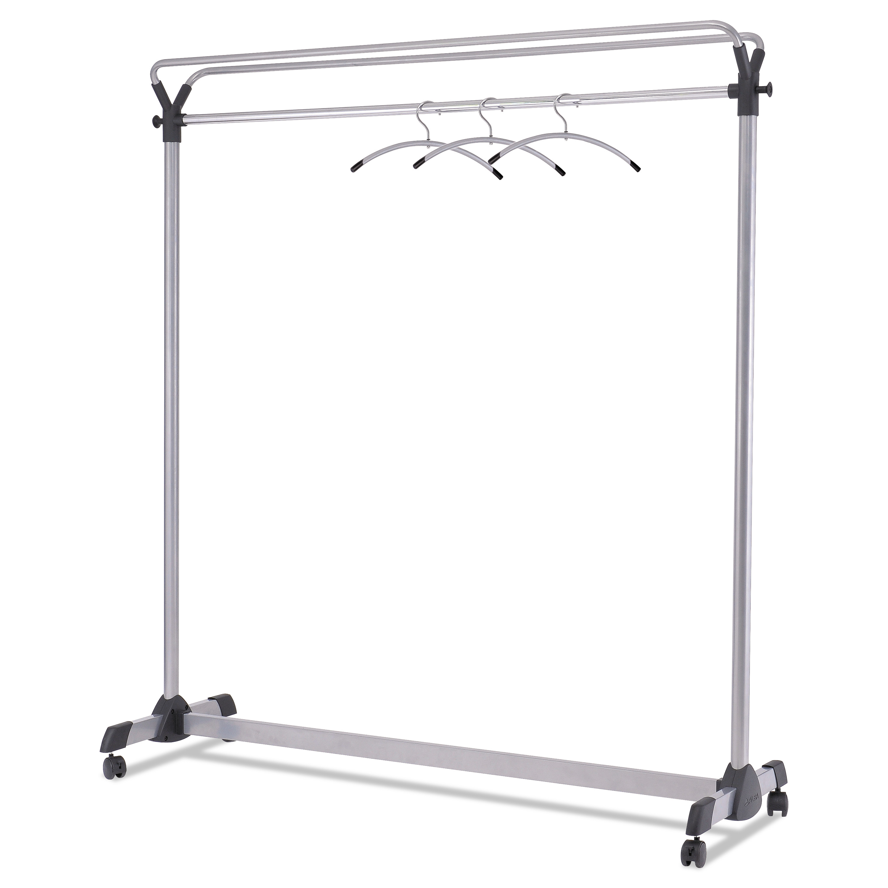  Alba PMGROUP3 Large Capacity Garment Rack, 63.5w x 21.25d x 67.5h, Black/Silver (ABAPMGROUP3) 