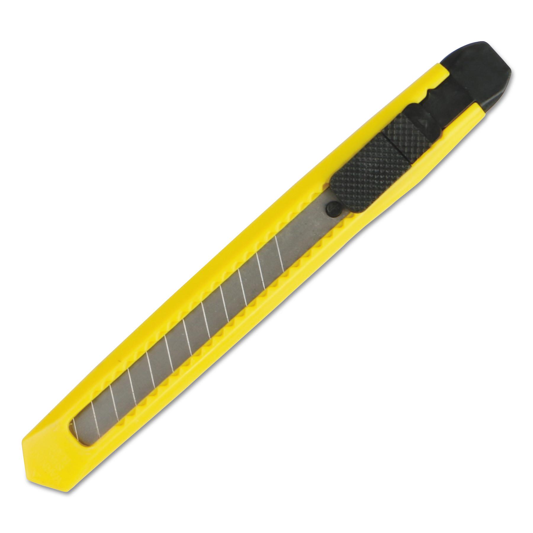  Boardwalk BWKUKNIFE75 Snap Blade Knife, Retractable, Snap-Off, Straight-Edged, Yellow (BWKUKNIFE75) 