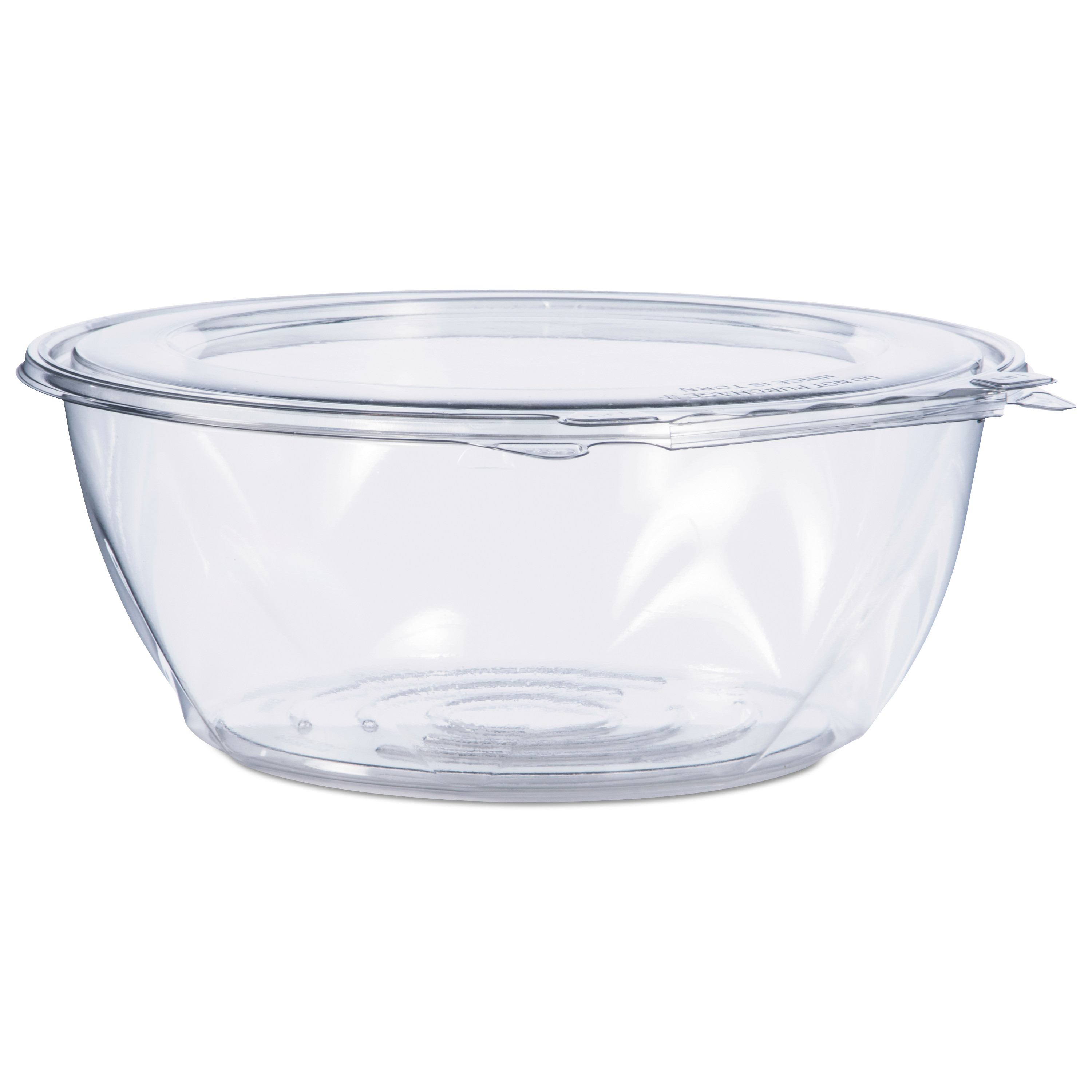  Dart CTR64BF Tamper-Resistant, Tamper-Evident Bowls with Flat Lid, 64 oz, Clear, 100/Carton (DCCCTR64BF) 