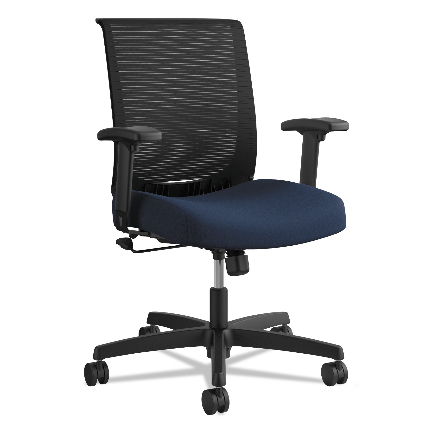  HON HONCMZ1ACU98 Convergence Mid-Back Task Chair with Swivel-Tilt Control, Supports up to 275 lbs, Navy Seat, Black Back, Black Base (HONCMZ1ACU98) 