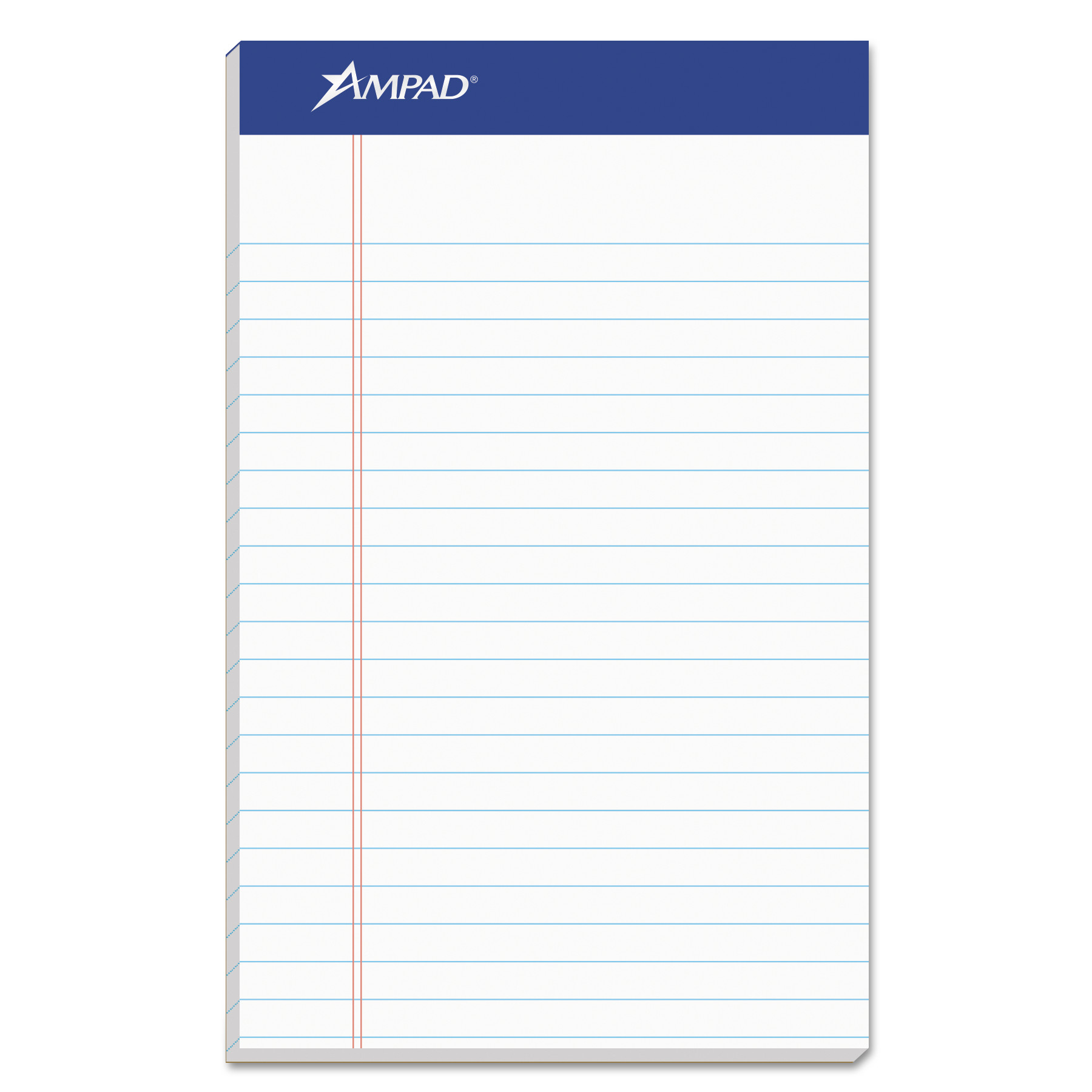  Ampad 20-154 Recycled Writing Pads, Narrow Rule, 5 x 8, White, 50 Sheets, Dozen (TOP20154) 