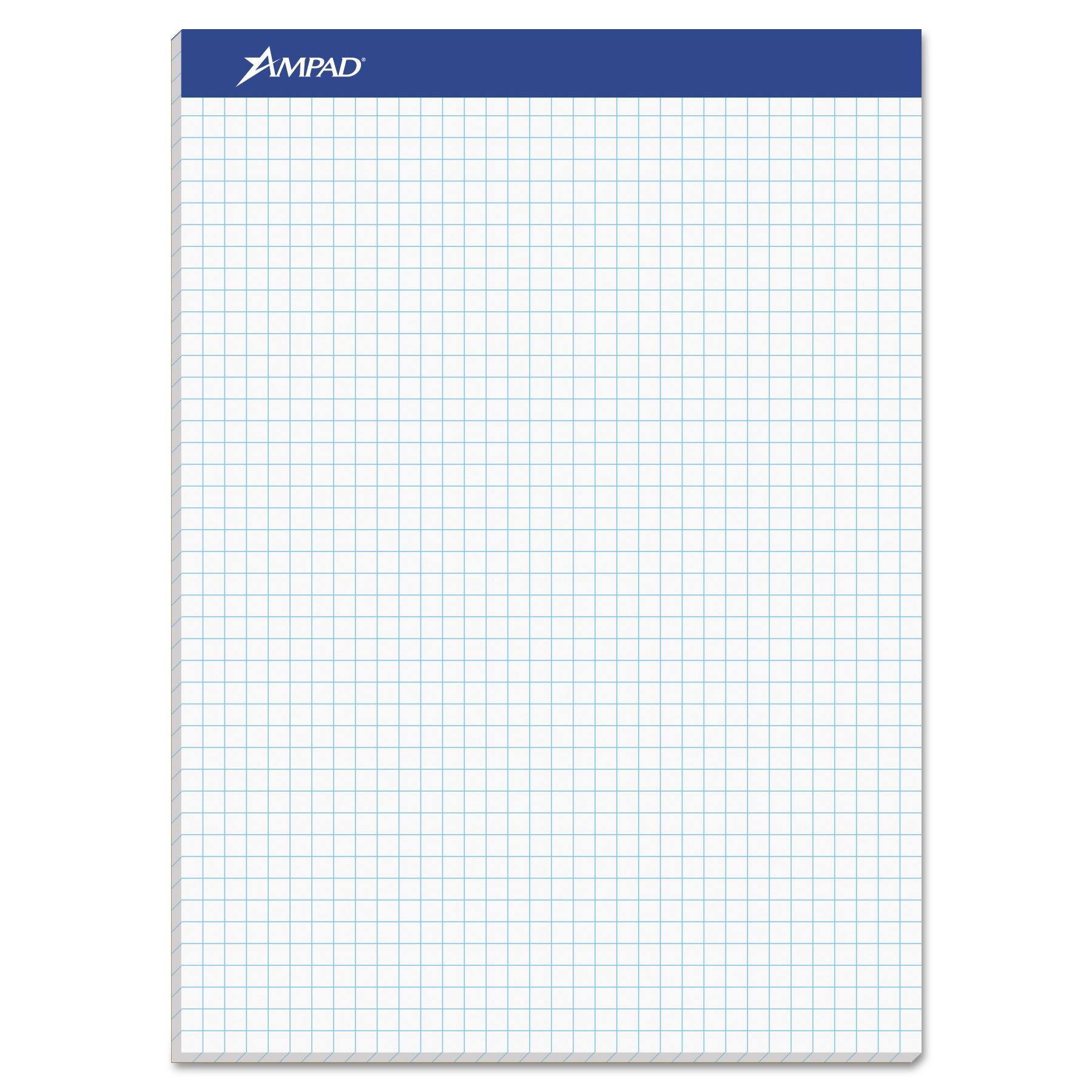  Ampad 20-210 Quad Double Sheet Pad, 4 sq/in Quadrille Rule, 8.5 x 11.75, White, 100 Sheets (TOP20210) 