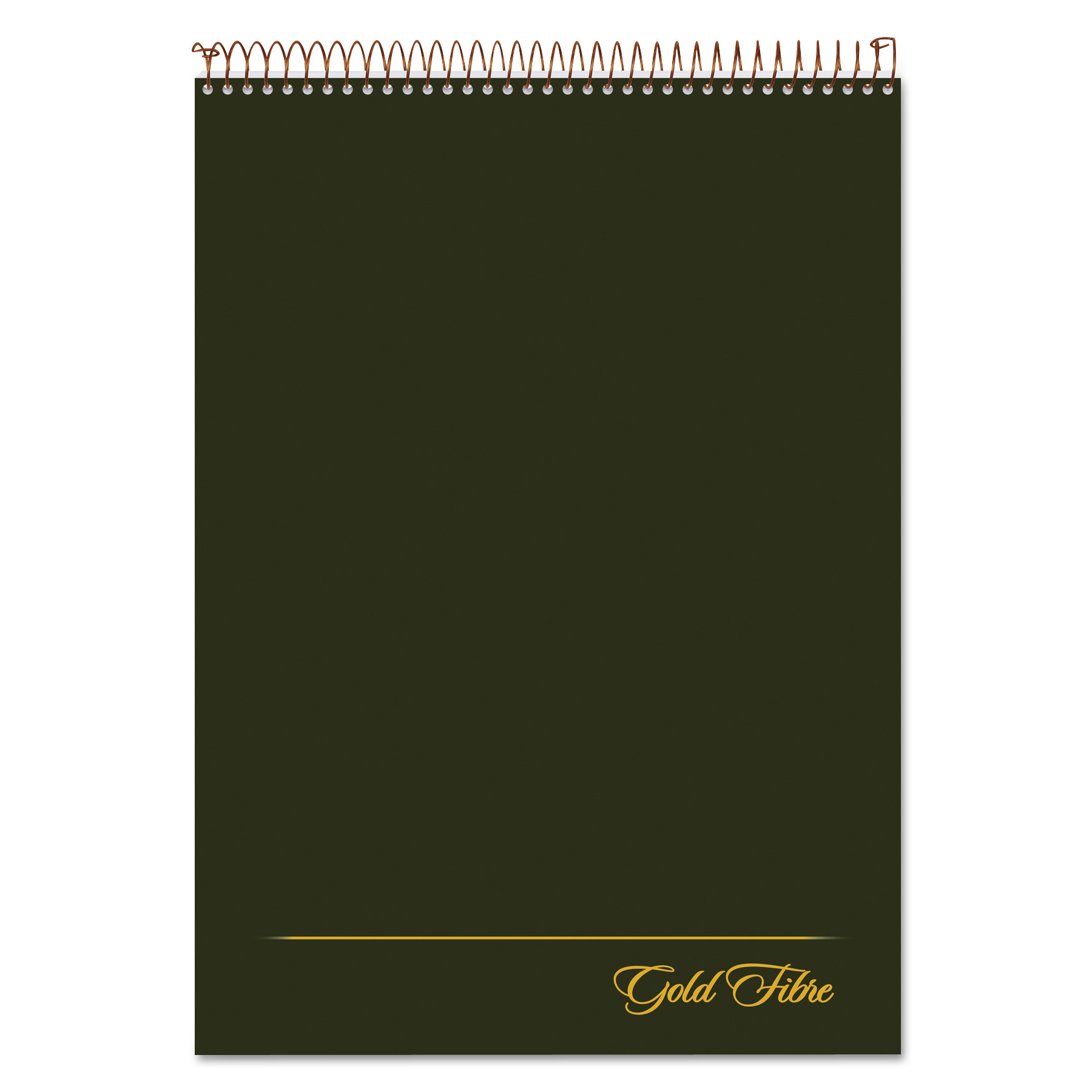  Ampad 20-811 Gold Fibre Wirebound Writing Pad w/ Cover, 1 Subject, Project Notes, Green Cover, 8.5 x 11.75, 70 Sheets (TOP20811) 