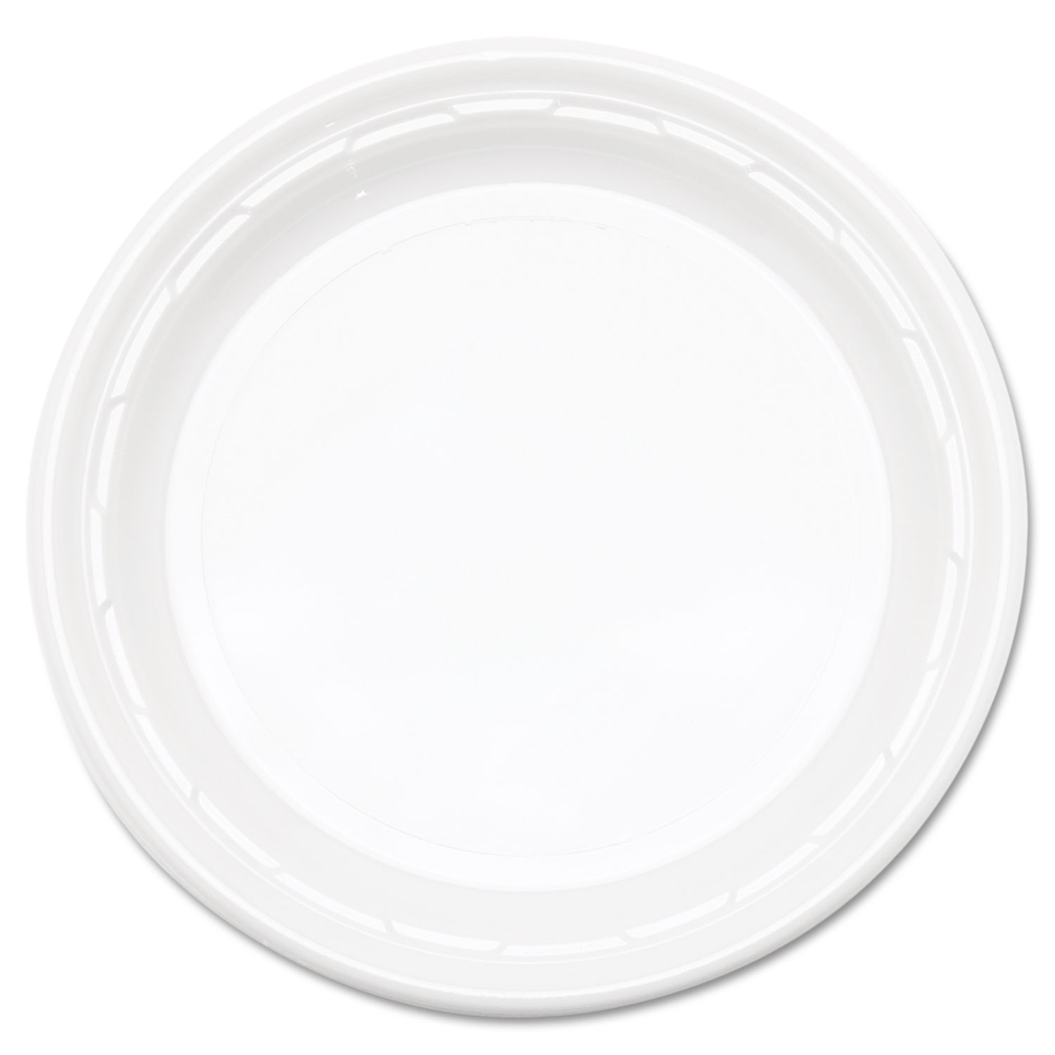  Dart 10PWF Famous Service Impact Plastic Dinnerware, Plate, 10 1/4 dia, White, 500/Carton (DCC10PWF) 