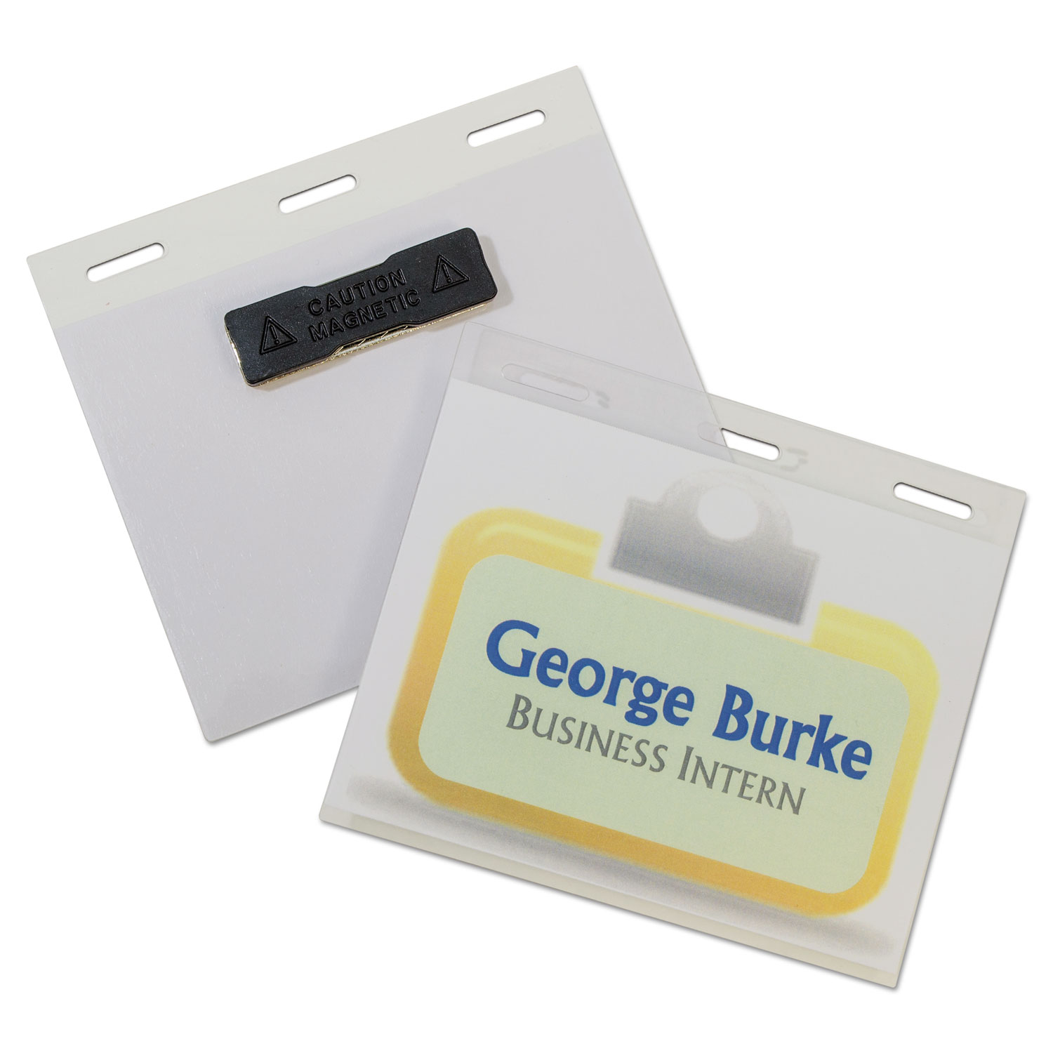 Self-Laminating Magnetic Style Name Badge Holder Kit, 3 x 4, Clear,  20/Box - Reliable Paper