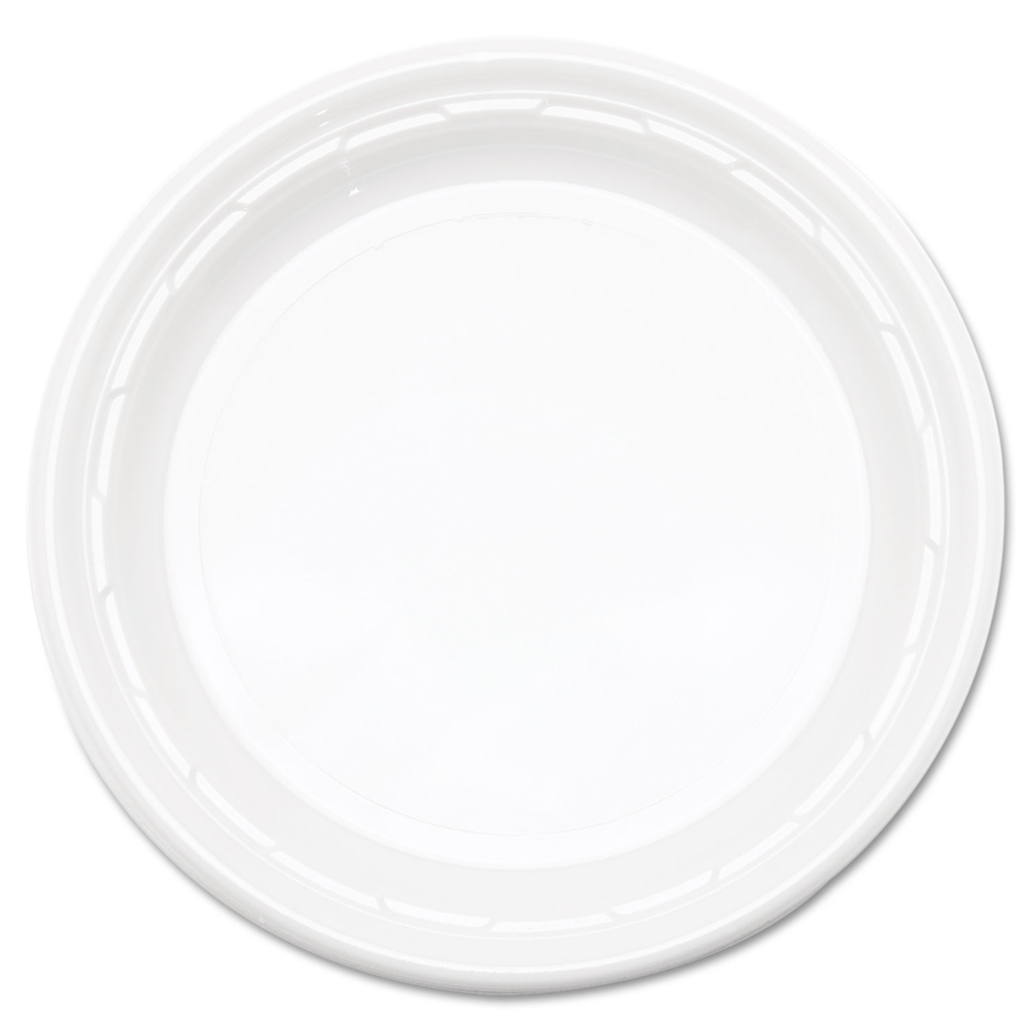  Dart 6PWF Famous Service Plastic Dinnerware, Plate, 6 dia, WE, 125/Pack, 8 Packs/Carton (DCC6PWF) 