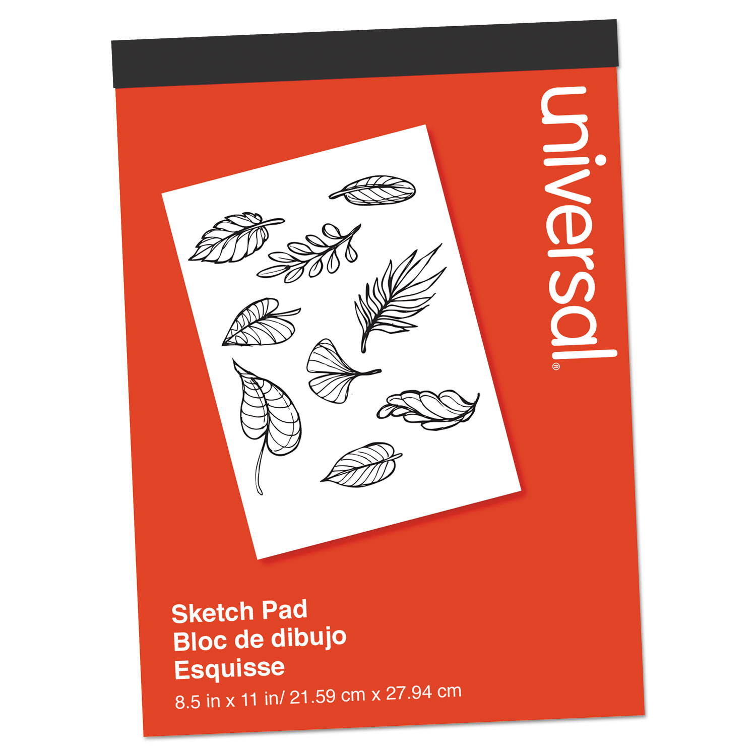  Universal UNV66371 Sketch Pad, 160 lb, 8.5 x 11, White, 70 Sheets (UNV66371) 