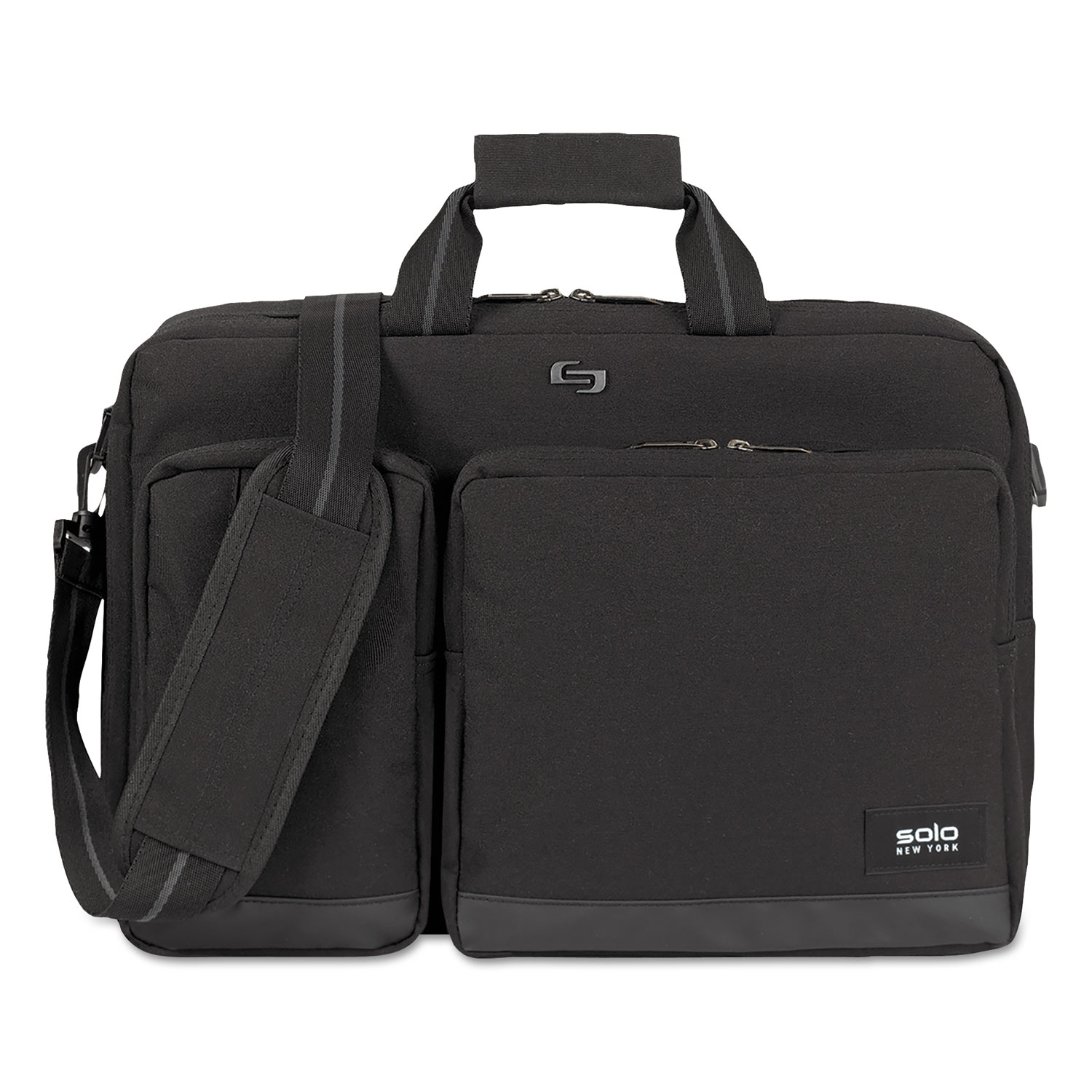  Solo UBN310-4 Urban Hybrid Briefcase, 5 x 17.25 x 17.24, Polyester, Black (USLUBN3104) 
