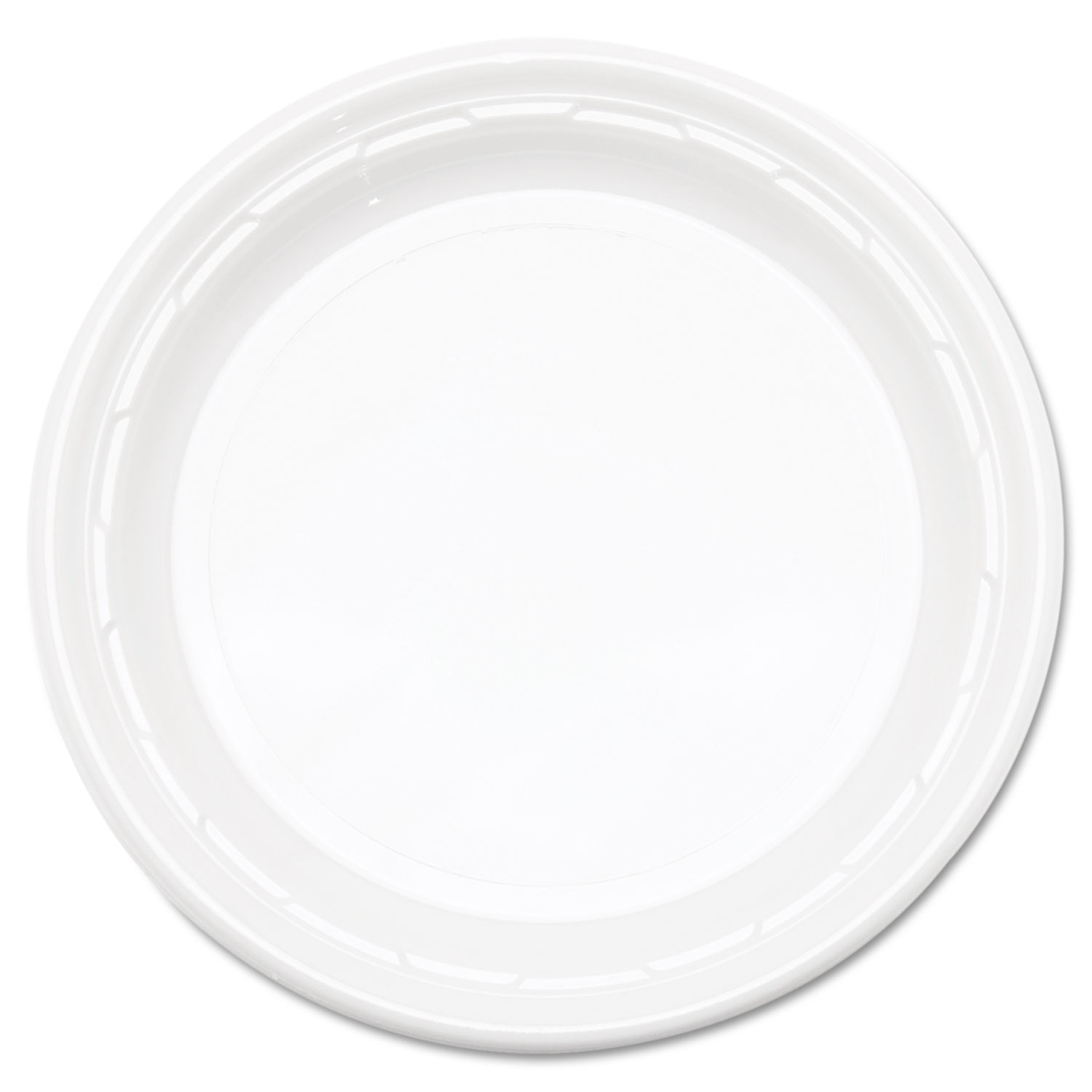  Dart 9PWF Famous Service Plastic Dinnerware, Plate, 9, White, 125/Pack, 4 Packs/Carton (DCC9PWF) 