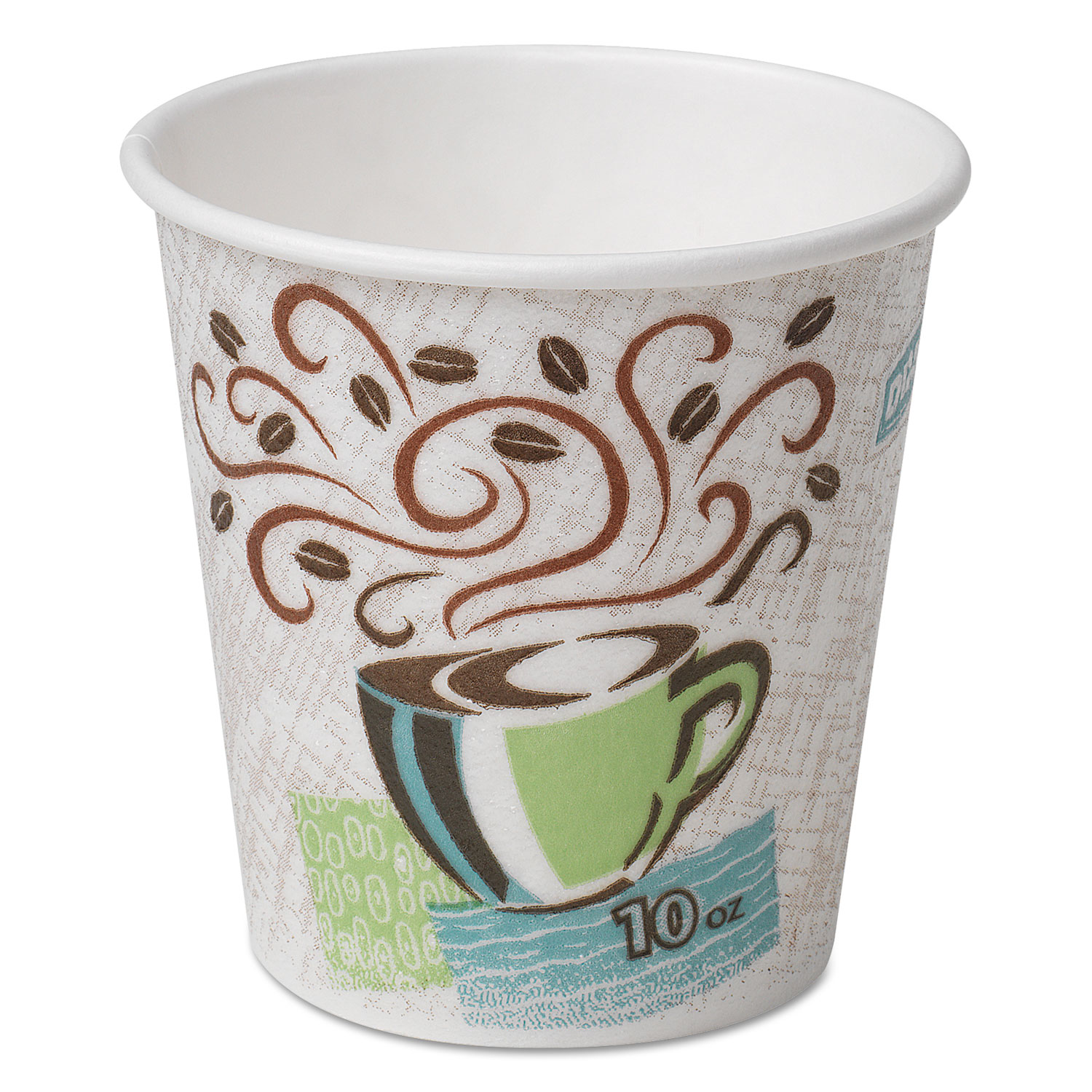  Dixie 92959 PerfecTouch Paper Hot Cups, 10 oz, Coffee Haze, 1000/Carton (DXE92959) 