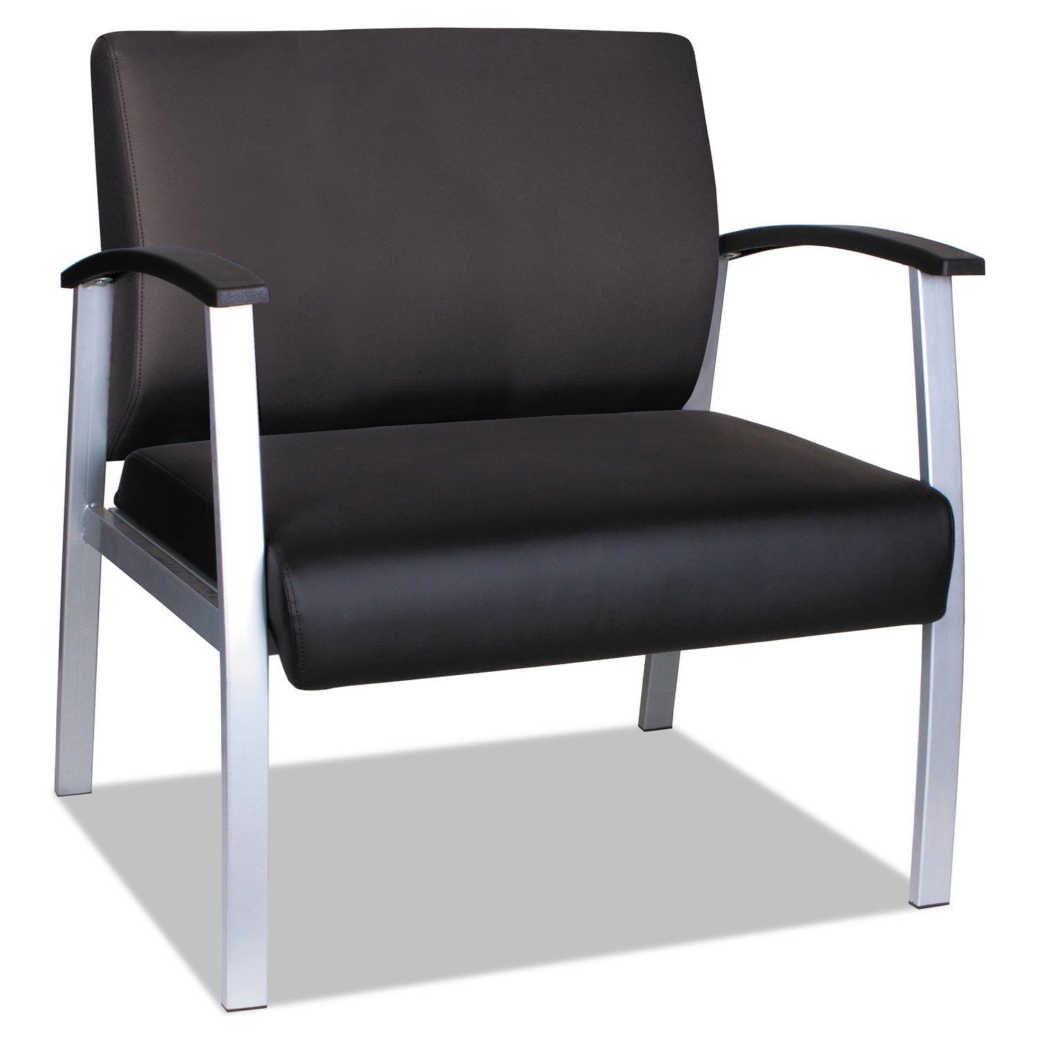  Alera ALEML2219 Alera metaLounge Series Bariatric Guest Chair, 30.51'' x 26.96'' x 33.46'', Black Seat/Black Back, Silver Base (ALEML2219) 