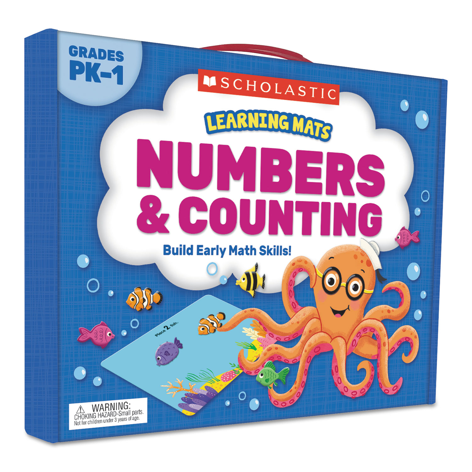  Scholastic 9781338239638 Learning Mats Kit, Numbers, 70 Cards, Ages 3 and Up (SHS823963) 