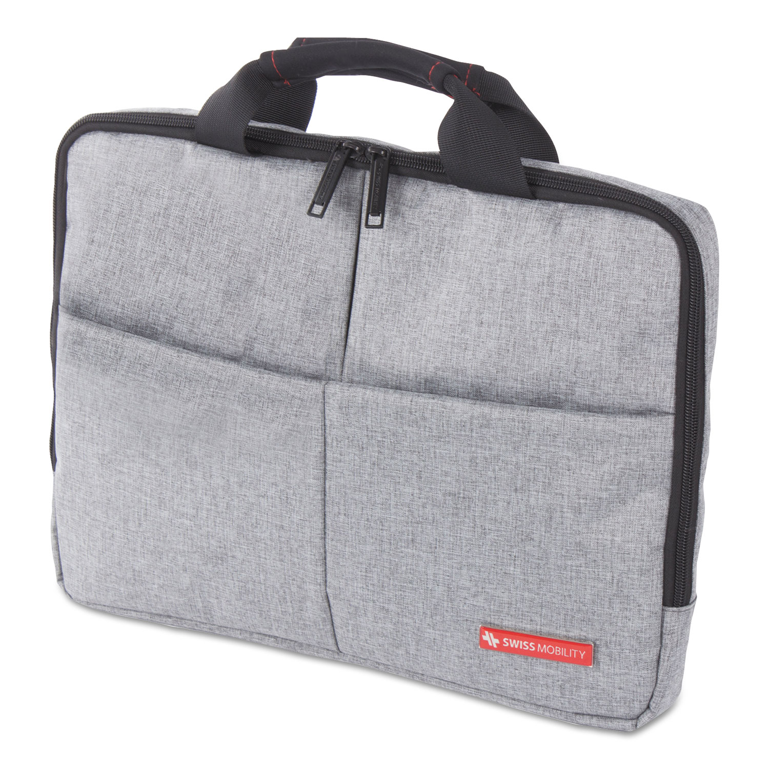 Sterling Slim Briefcase, Holds Laptops 14.1", 1.75" x 1.75" x 10.25", Gray