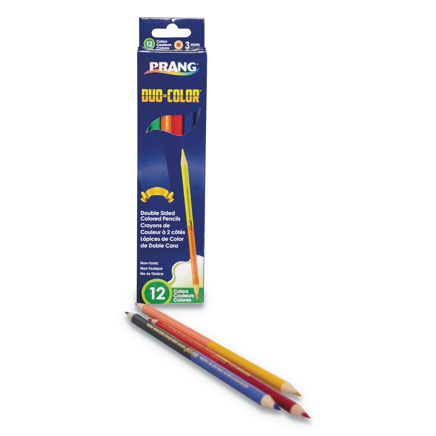  Prang 22106 Duo-Color Colored Pencil Sets, 3 mm, Assorted Lead/Barrel Colors, 6/Pack (DIX22106) 