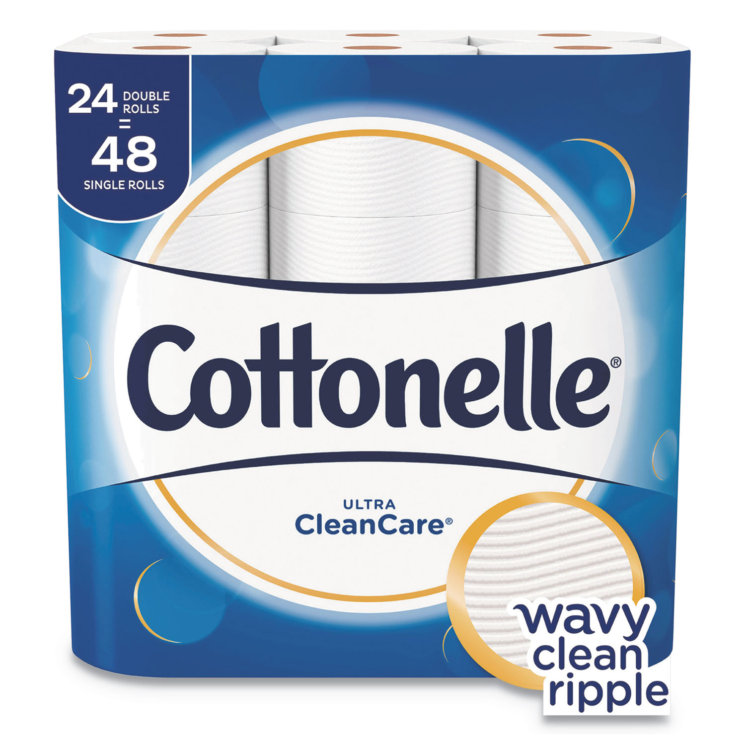  Cottonelle 47766 Ultra CleanCare Toilet Paper, Strong Tissue, Septic Safe, 1 Ply, White, 170 Sheets/Roll, 24 Rolls/Pack, 2 Packs/Carton (KCC47766) 