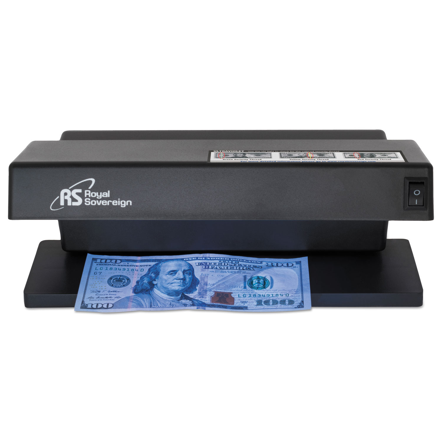  Royal Sovereign RCD-1000 Ultraviolet Counterfeit Detector, U.S. Currency, 10.6 x 4.7 x 4.7, Black (RSIRCD1000) 