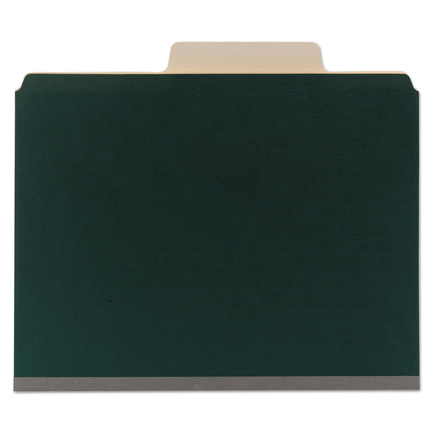Colored Top Tab Classification Folders, 2 Dividers, Letter Size, Dark Green, 10/Box