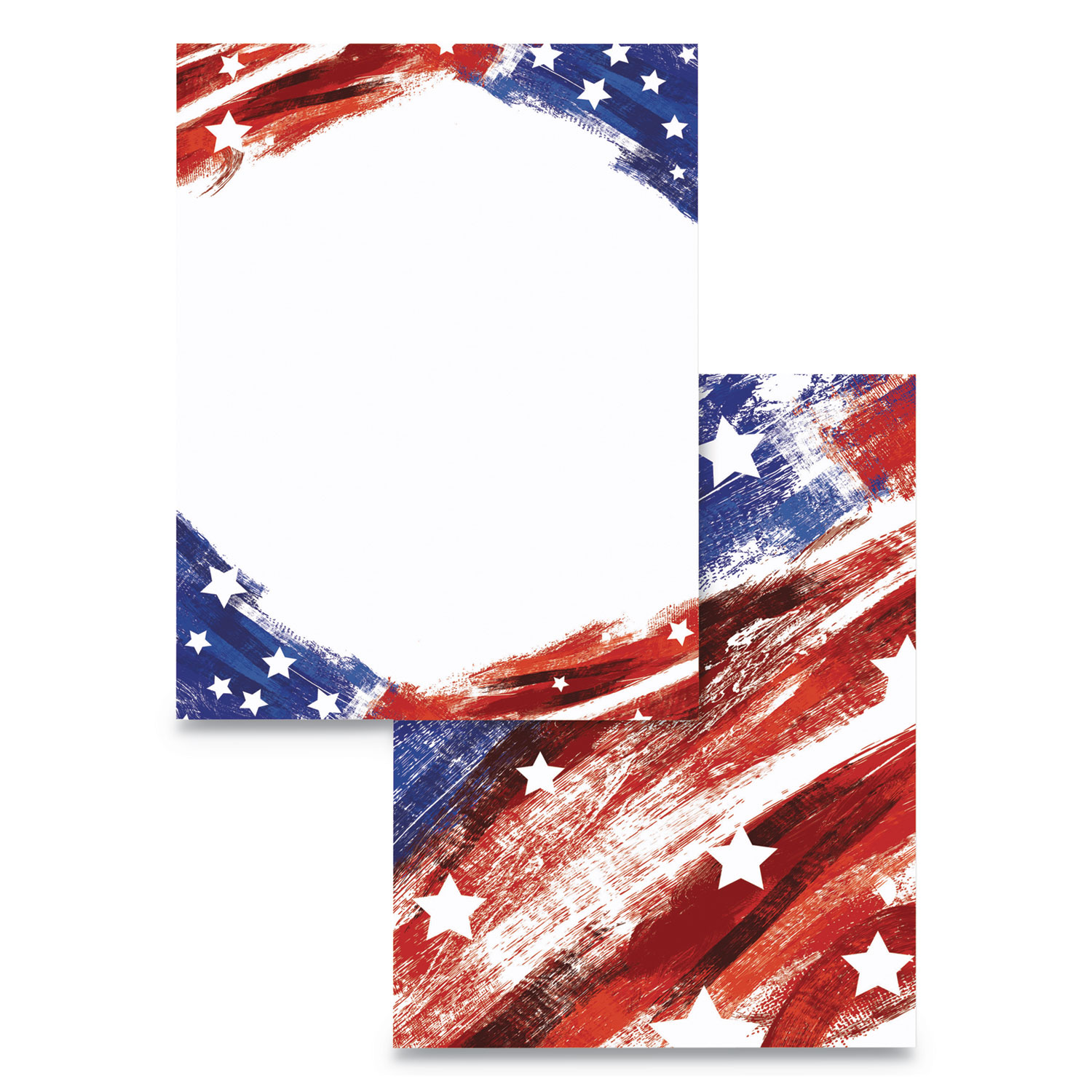  Astrodesigns 91254 Pre-Printed Paper, 28lb, 8.5 x 11, Red/White/Blue, 100/Pack (WAU91254) 