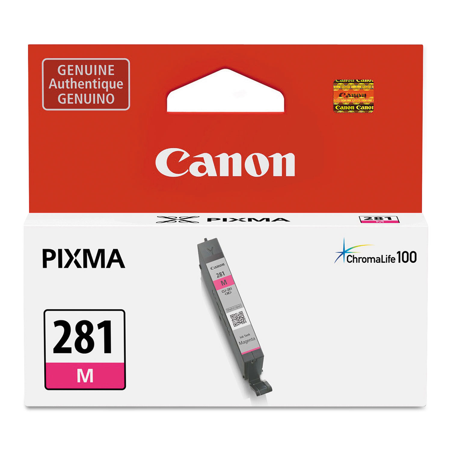  Canon 2089C001 2089C001 (CLI-281) ChromaLife100+ Ink, 233 Page-Yield, Magenta (CNM2089C001) 