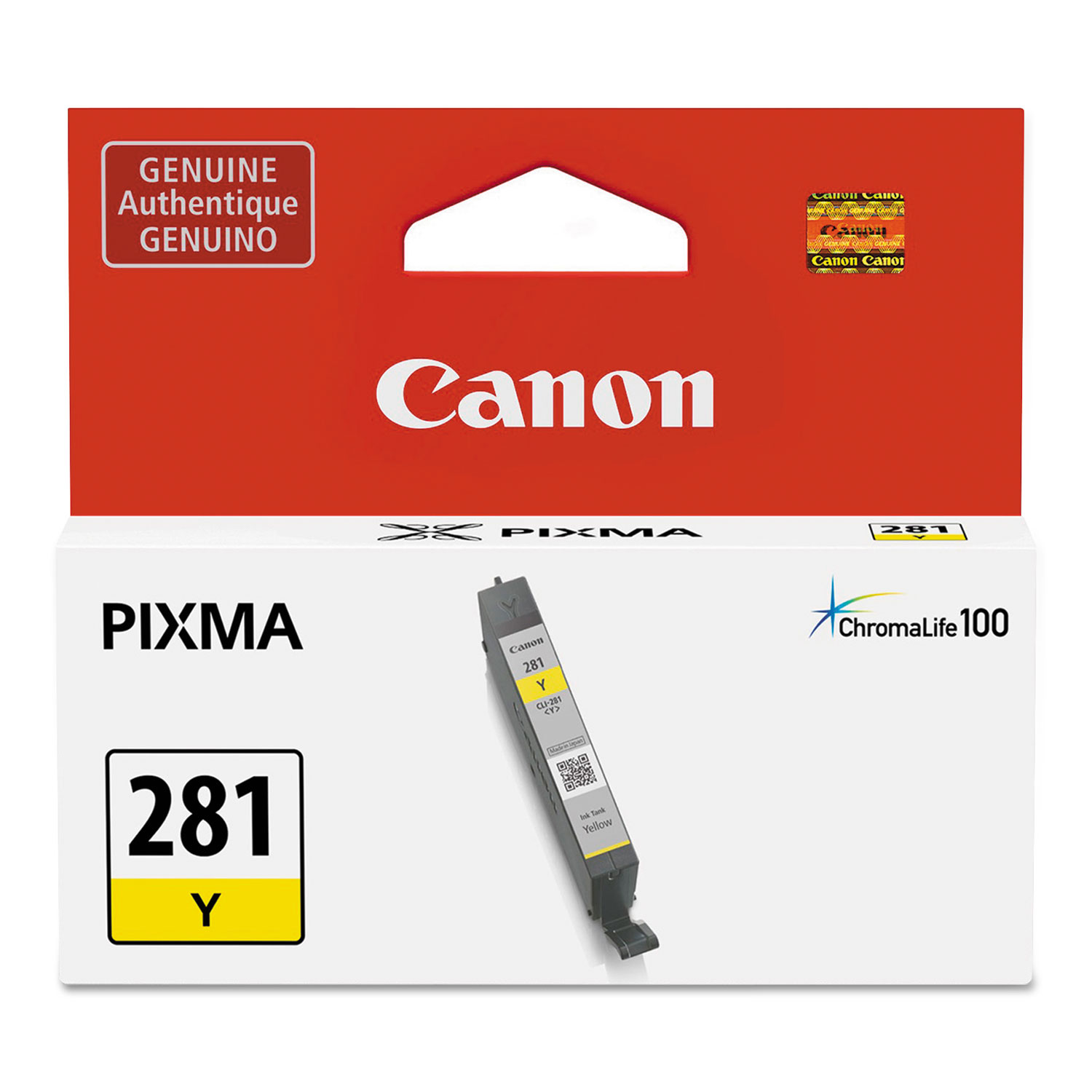  Canon 2090C001 2090C001 (CLI-281) ChromaLife100+ Ink, 259 Page-Yield, Yellow (CNM2090C001) 