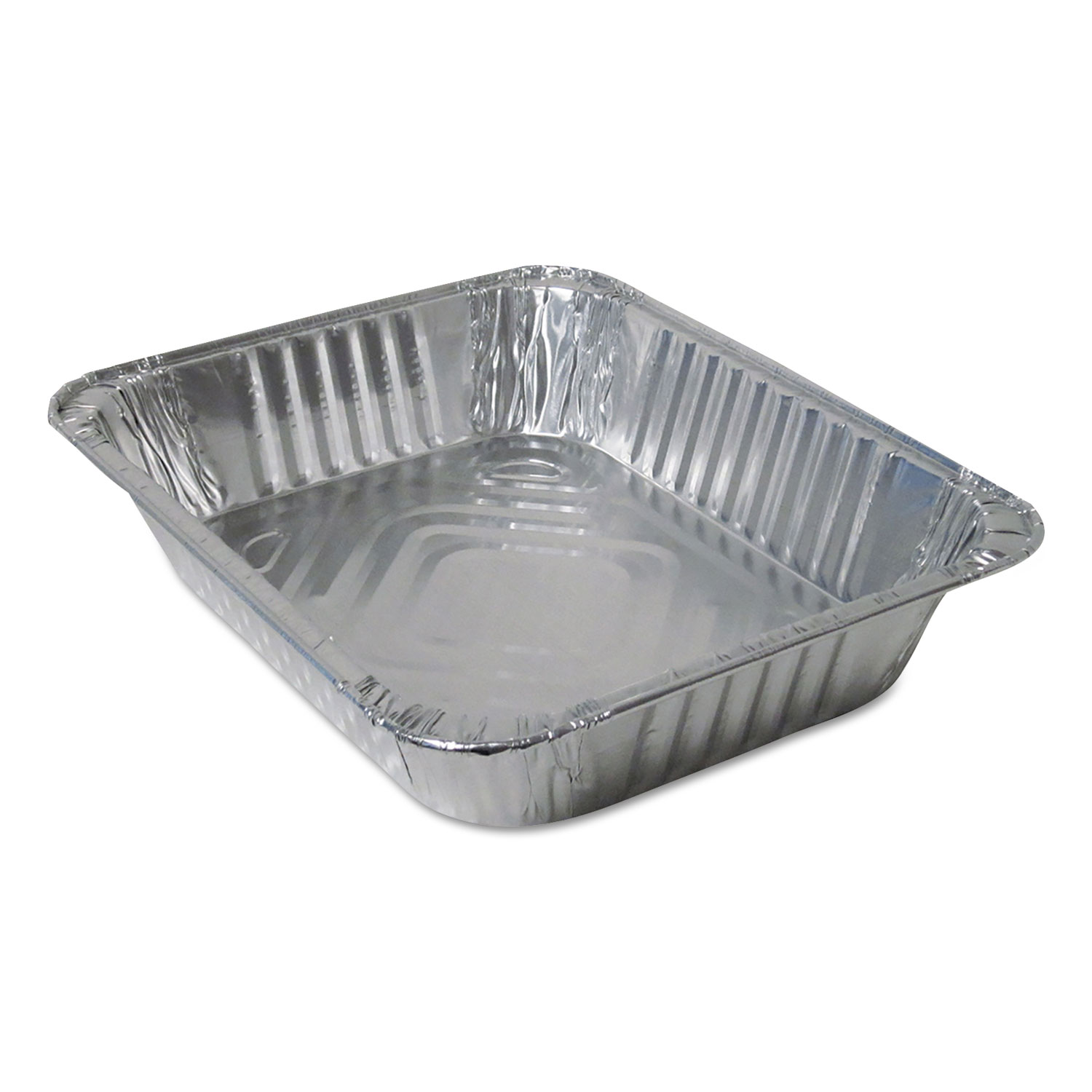 Aluminum Steam Table Pans, Half-Size Deep—120 oz., 2.56 Deep, 10.38 x  12.75, 100/Carton