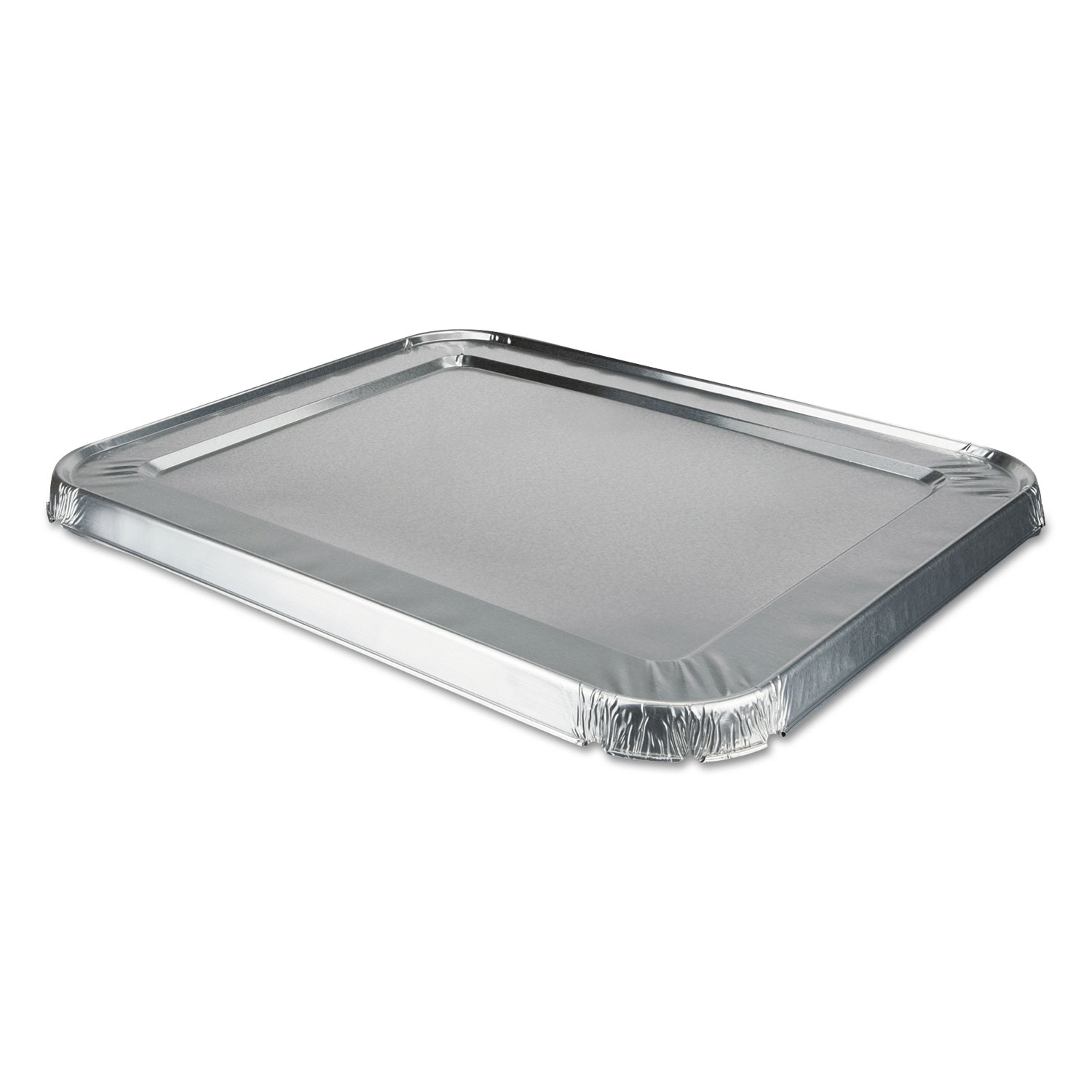  Durable Packaging 8200CRL Aluminum Steam Table Lids for Rolled Edge Half Size Pan, 100 /Carton (DPK8200CRL) 