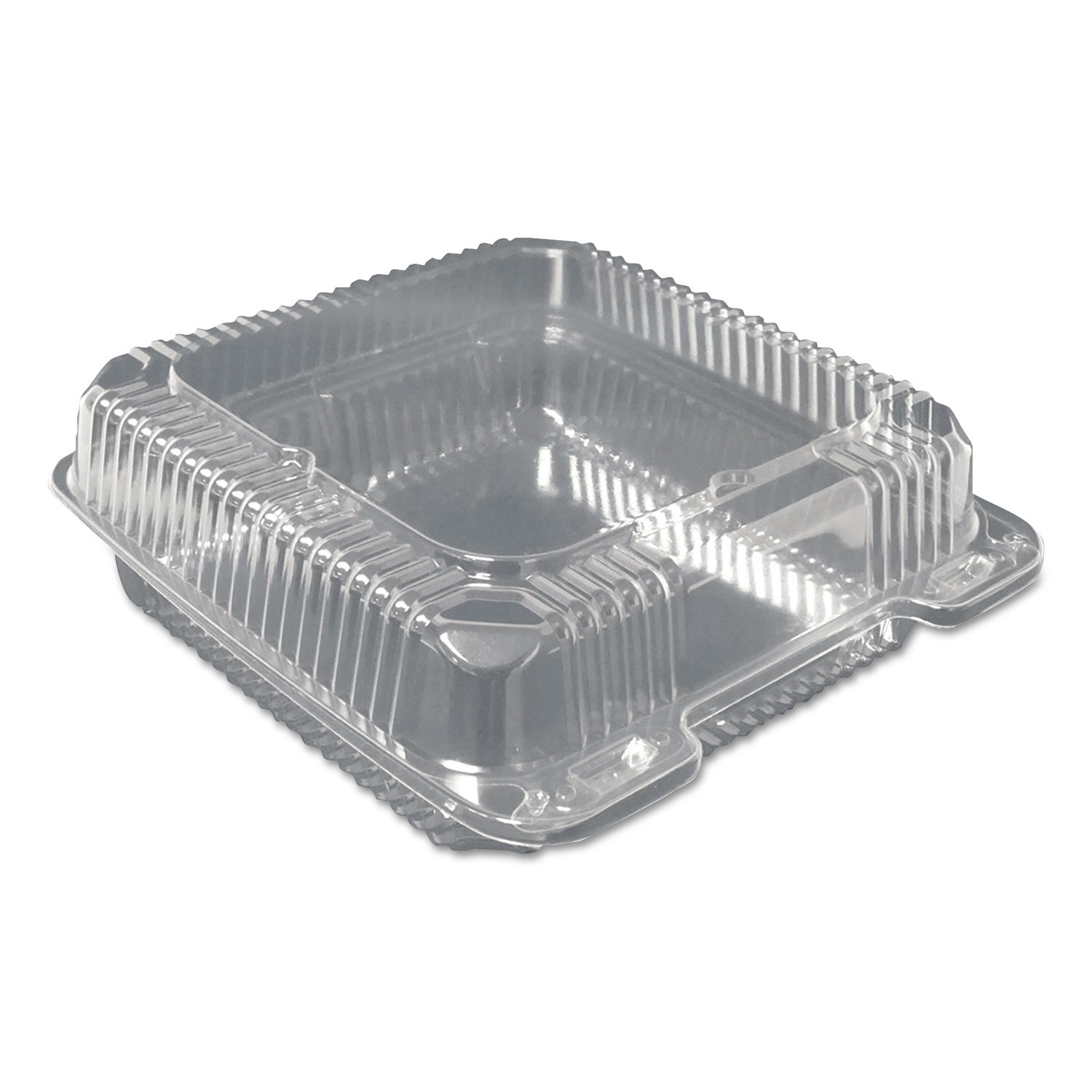  Durable Packaging PXT900 Plastic Clear Hinged Containers, 9 x 9, Clear, 200/Carton (DPKPXT900) 