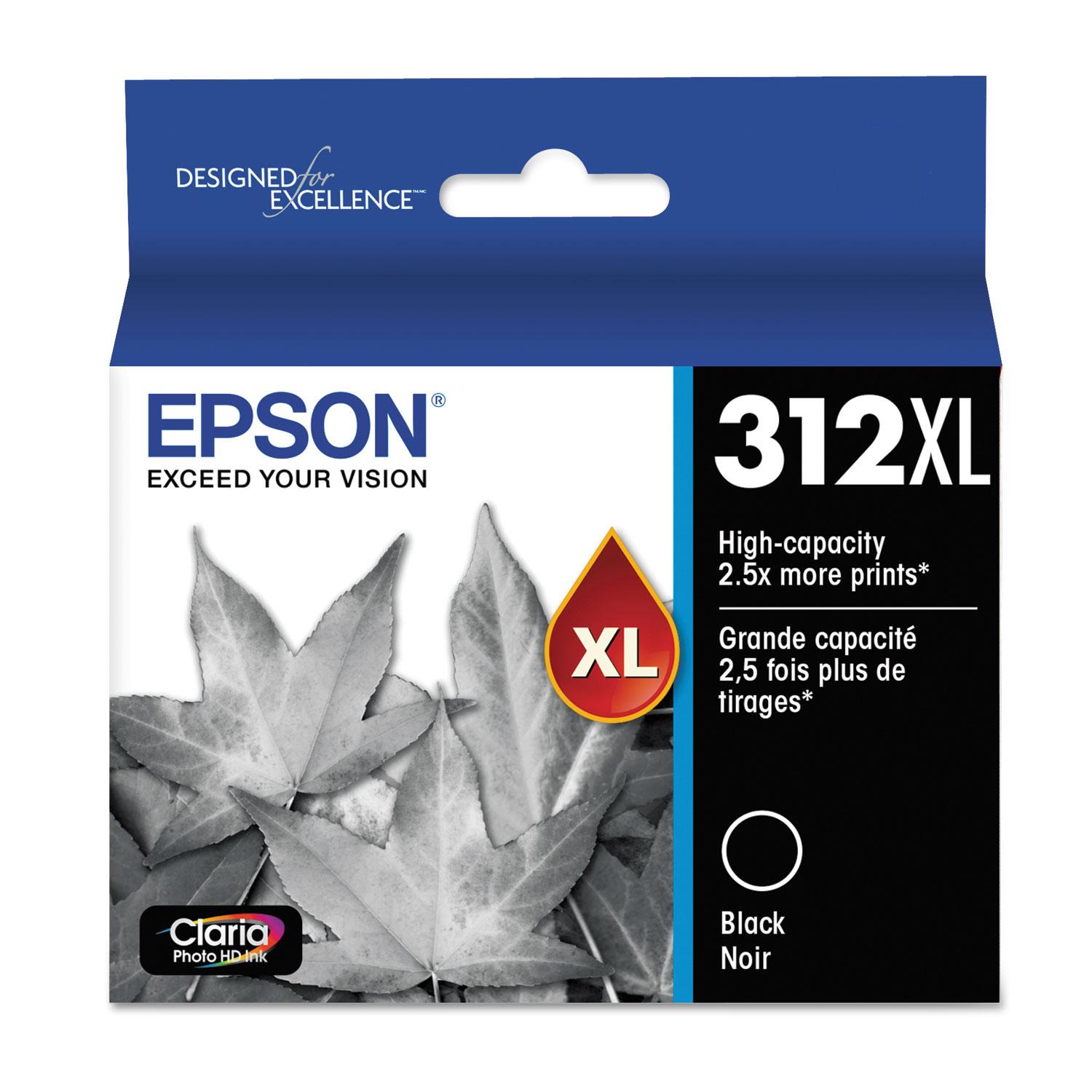  Epson T312XL120-S T312XL120S (312XL) Claria High-Yield Ink, 500 Page-Yield, Black (EPST312XL120S) 