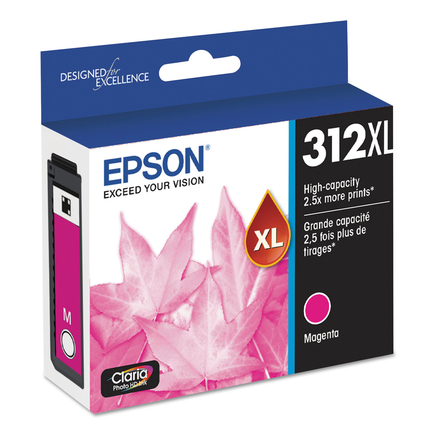 T312XL320S (312XL) Claria High-Yield Ink, 830 Page-Yield, Magenta