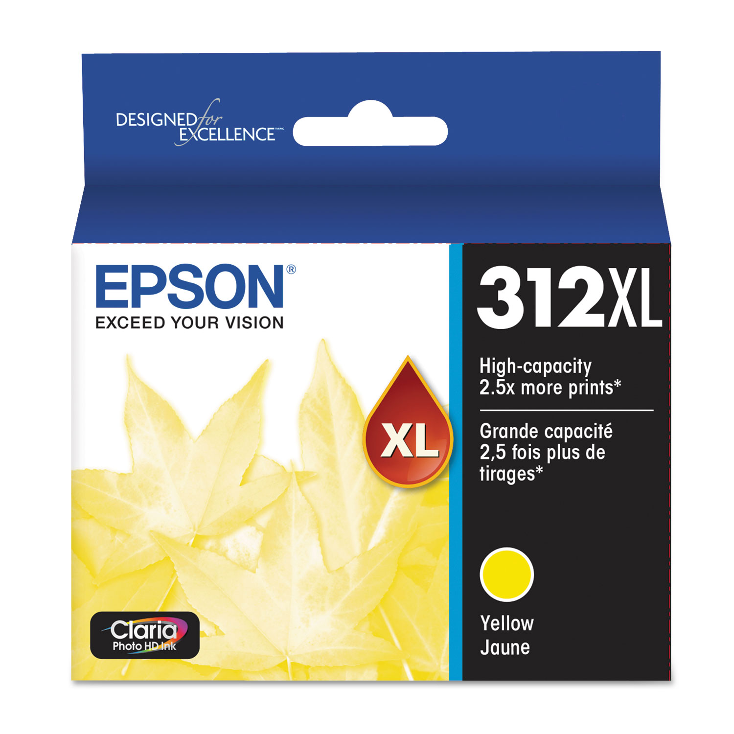  Epson T312XL420-S T312XL420S (312XL) Claria High-Yield Ink, 830 Page-Yield, Yellow (EPST312XL420S) 