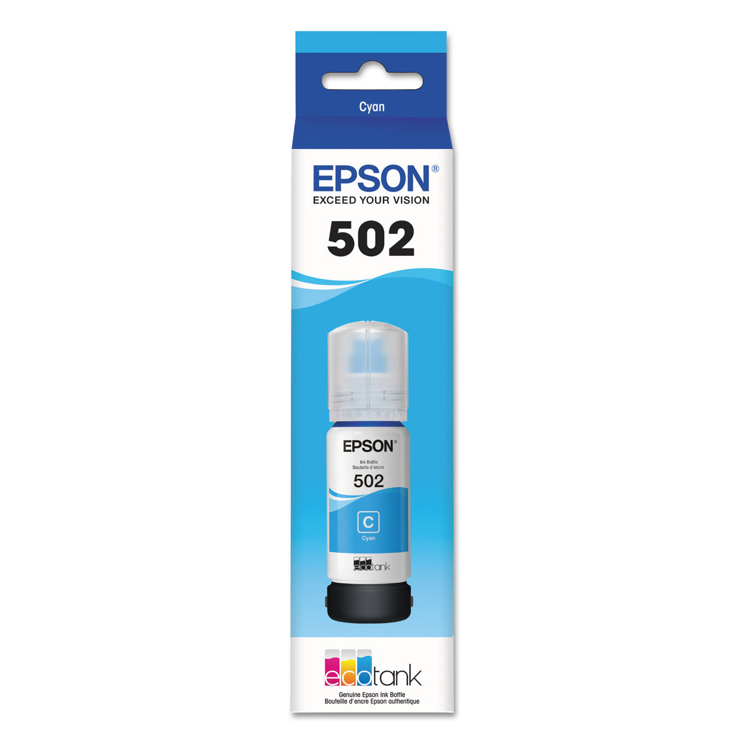  Epson T502220-S T502220S (502) Ink, 6000 Page-Yield, Cyan (EPST502220S) 