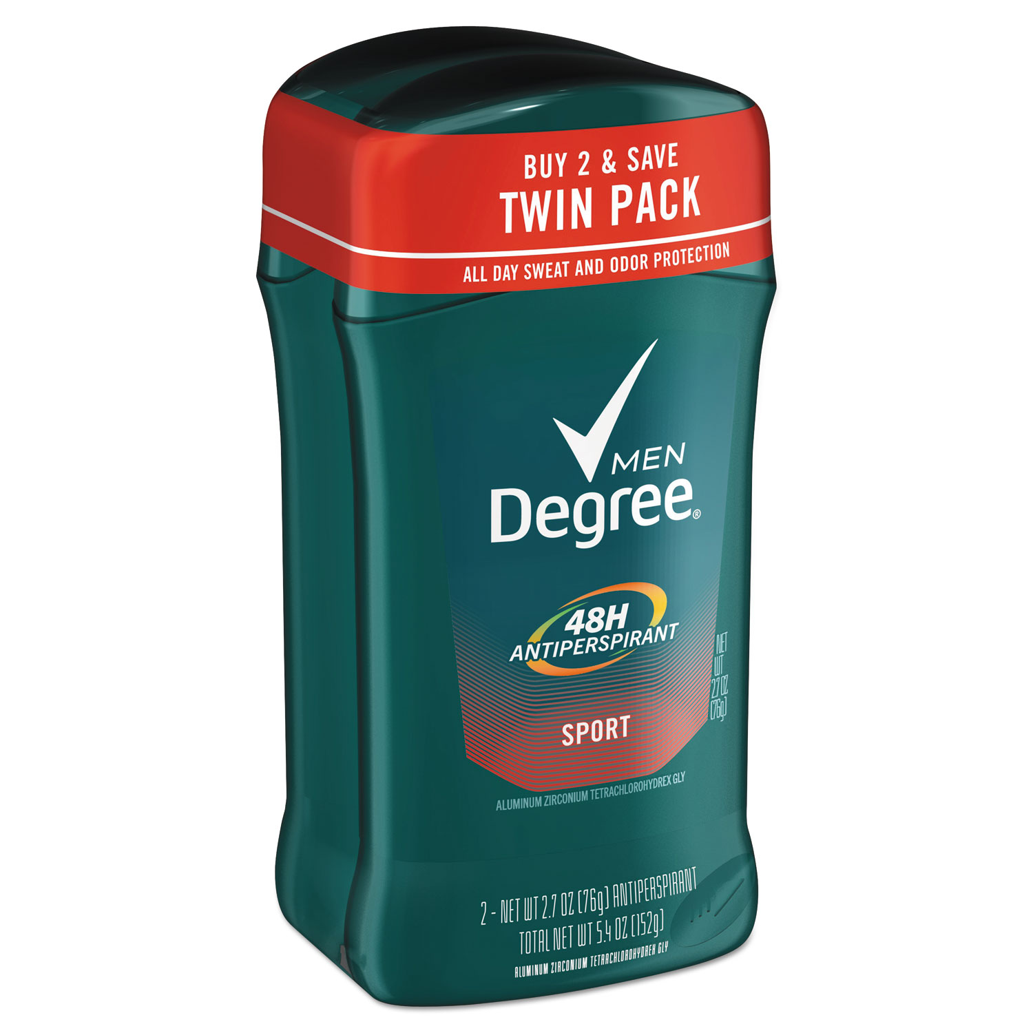  Degree 08633CT Men Dry Protection Antiperspirant, Sport Scent, 2.7 oz, 6/Carton (UNI08633CT) 