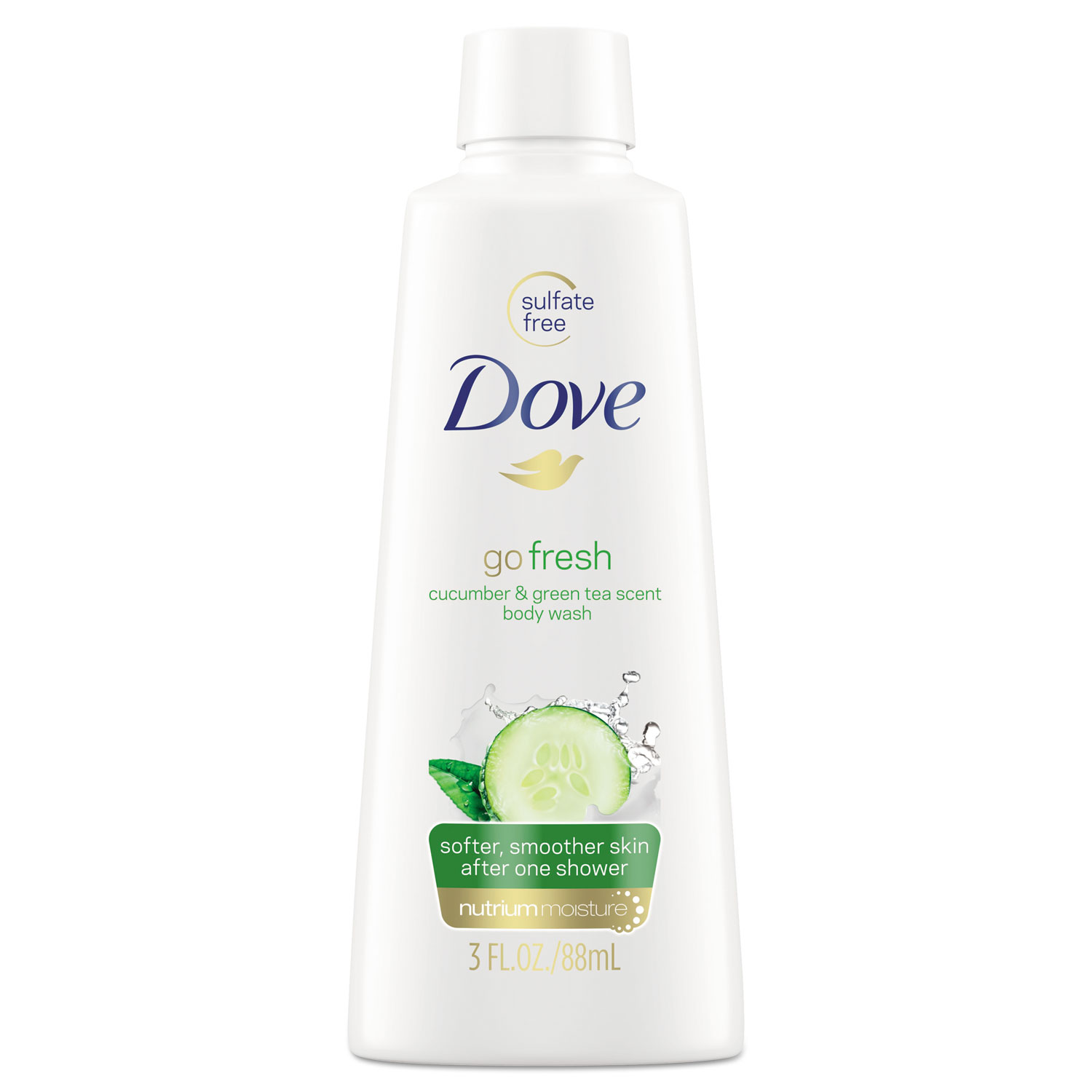  Dove 17266CT Body Wash, Cucumber and Green Tea, 3 oz, 24/Carton (UNI17266CT) 