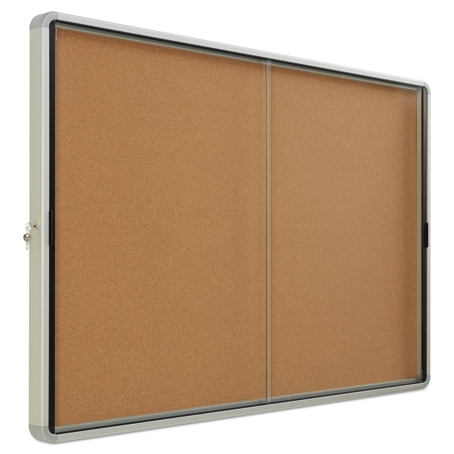 Enclosed Indoor Cork Bulletin Board w/Sliding Glass Doors by Quartet ...