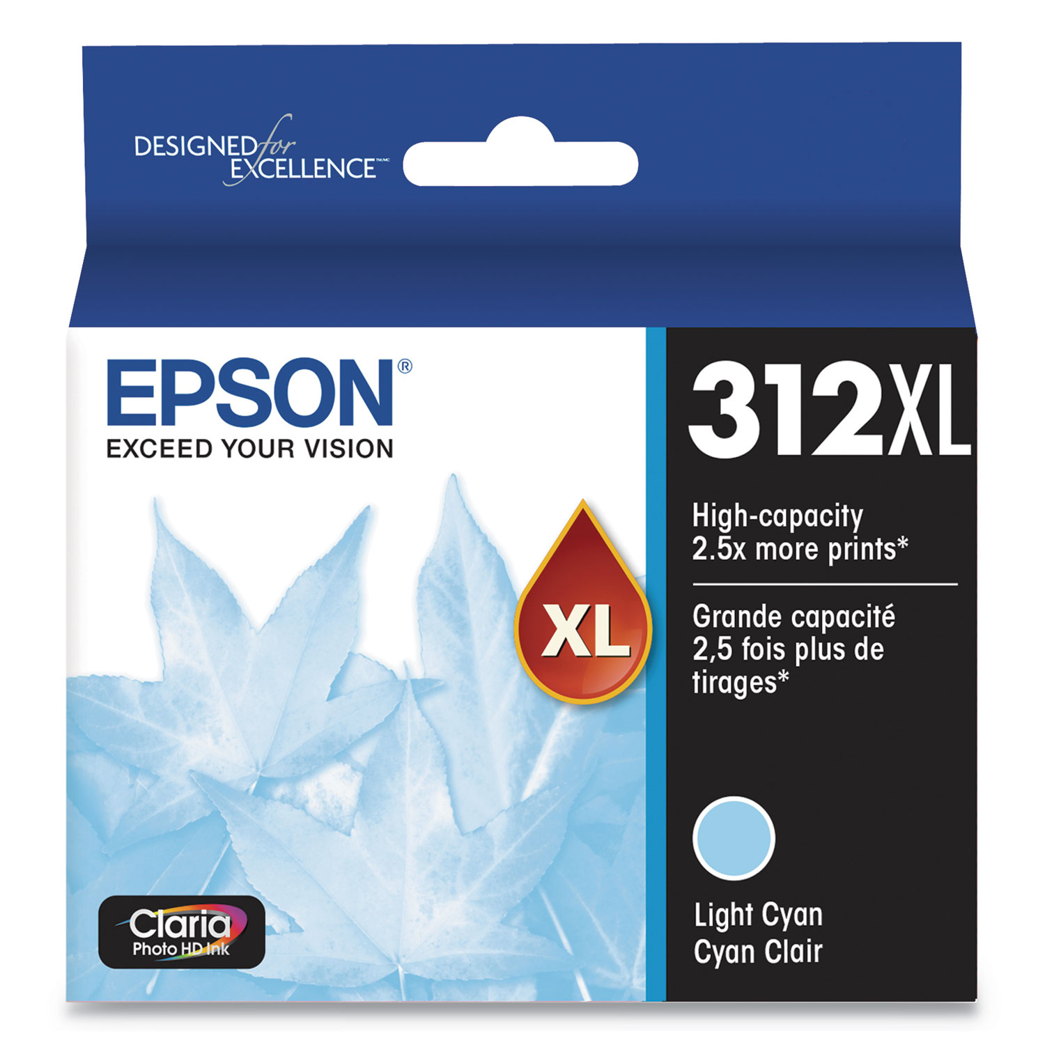  Epson T312XL520-S T312XL520S (312XL) Claria High-Yield Ink, 830 Page-Yield, Light Cyan (EPST312XL520S) 