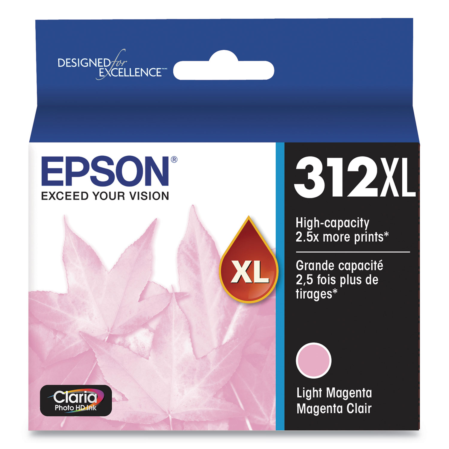  Epson T312XL620-S T312XL620S (312XL) Claria High-Yield Ink, 830 Page-Yield, Light Magenta (EPST312XL620S) 