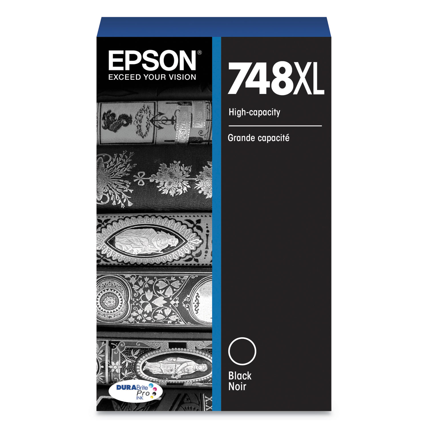  Epson T748XL120 T748XL120 (748XL) DURABrite Pro High-Yield Ink, 5000 Page-Yield, Black (EPST748XL120) 