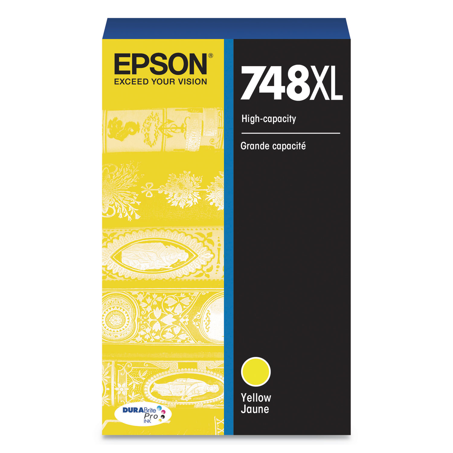  Epson T748XL420 T748XL420 (748XL) DURABrite Pro High-Yield Ink, 4000 Page-Yield, Yellow (EPST748XL420) 