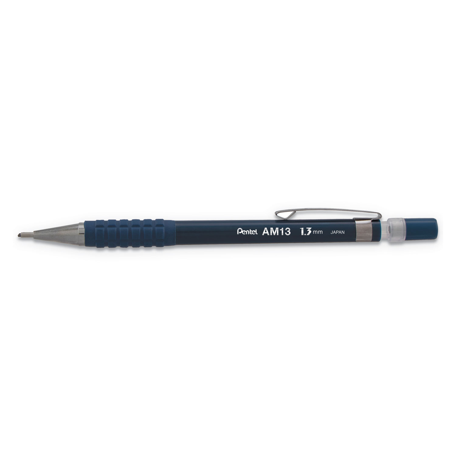  Pentel AM13C Sharp Mechanical Pencil, 1.3 mm, HB (#2.5), Black Lead, Blue Barrel (PENAM13C) 