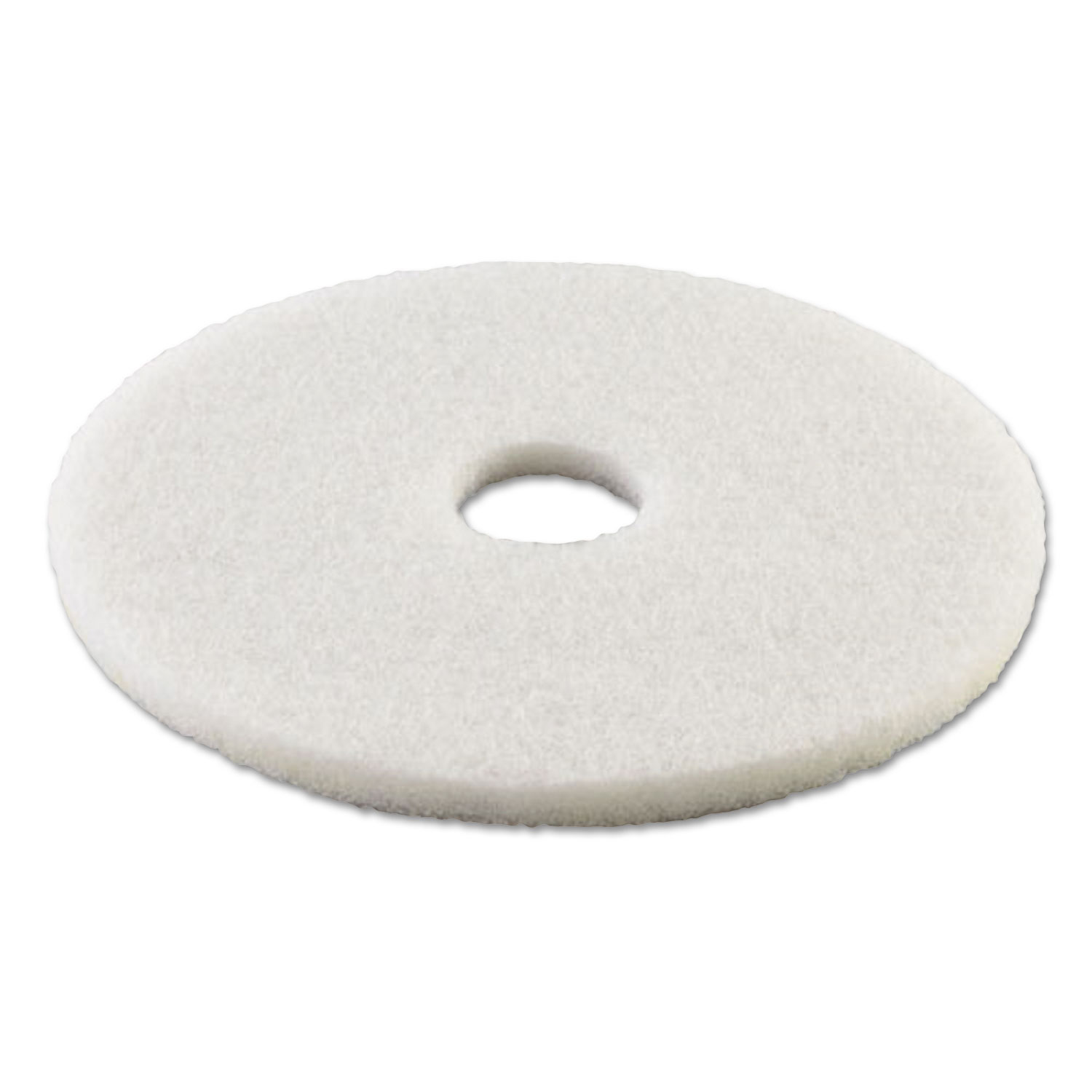 Polishing Floor Pads, 21" Diameter, White, 5/Carton - Zerbee
