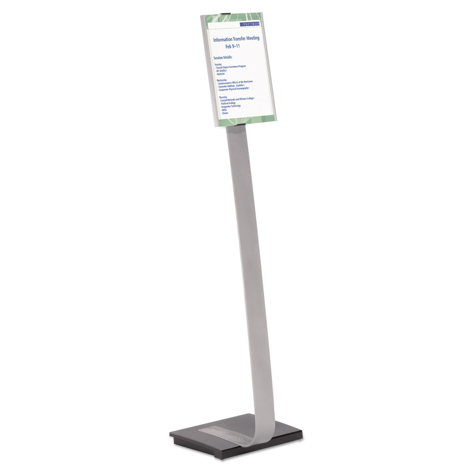  Durable 481423 Info Sign Duo Floor Stand, Letter-Size Inserts, 15 x 46 1/2, Clear (DBL481423) 