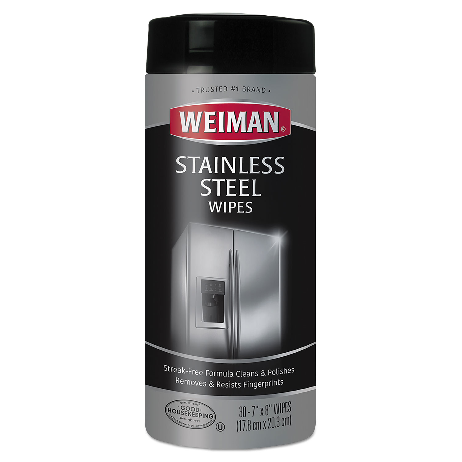  WEIMAN 92CT Stainless Steel Wipes, 7 x 8, 30/Canister, 4 Canisters/Carton (WMN92CT) 