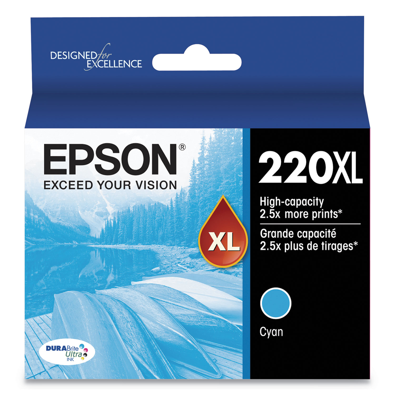  Epson T220XL220-S T220XL220S (220XL) DURABrite Ultra High-Yield Ink, 450 Page-Yield, Cyan (EPST220XL220S) 