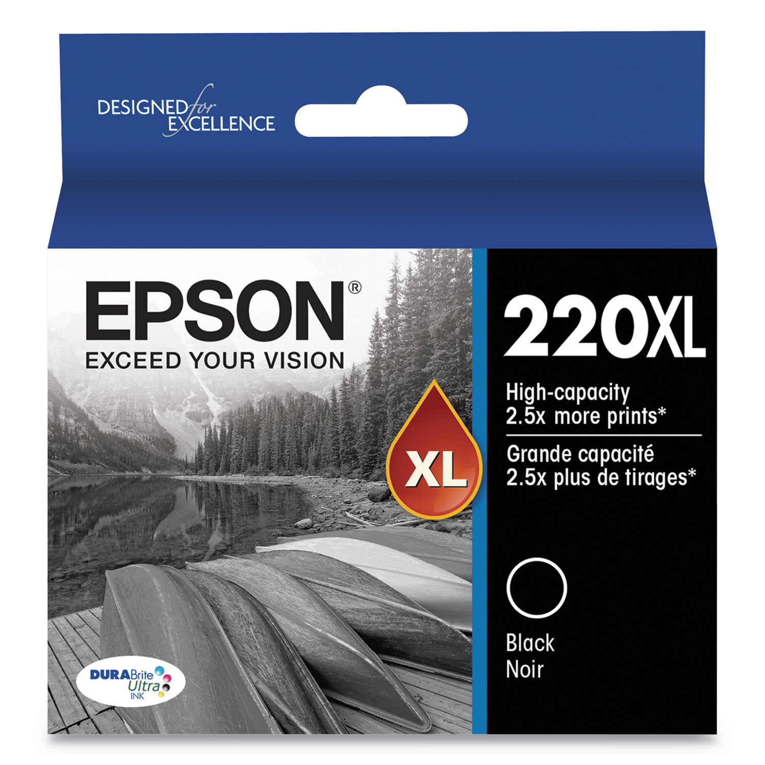  Epson T220XL120-S T220XL120S (220XL) DURABrite Ultra High-Yield Ink, 450 Page-Yield, Black (EPST220XL120S) 