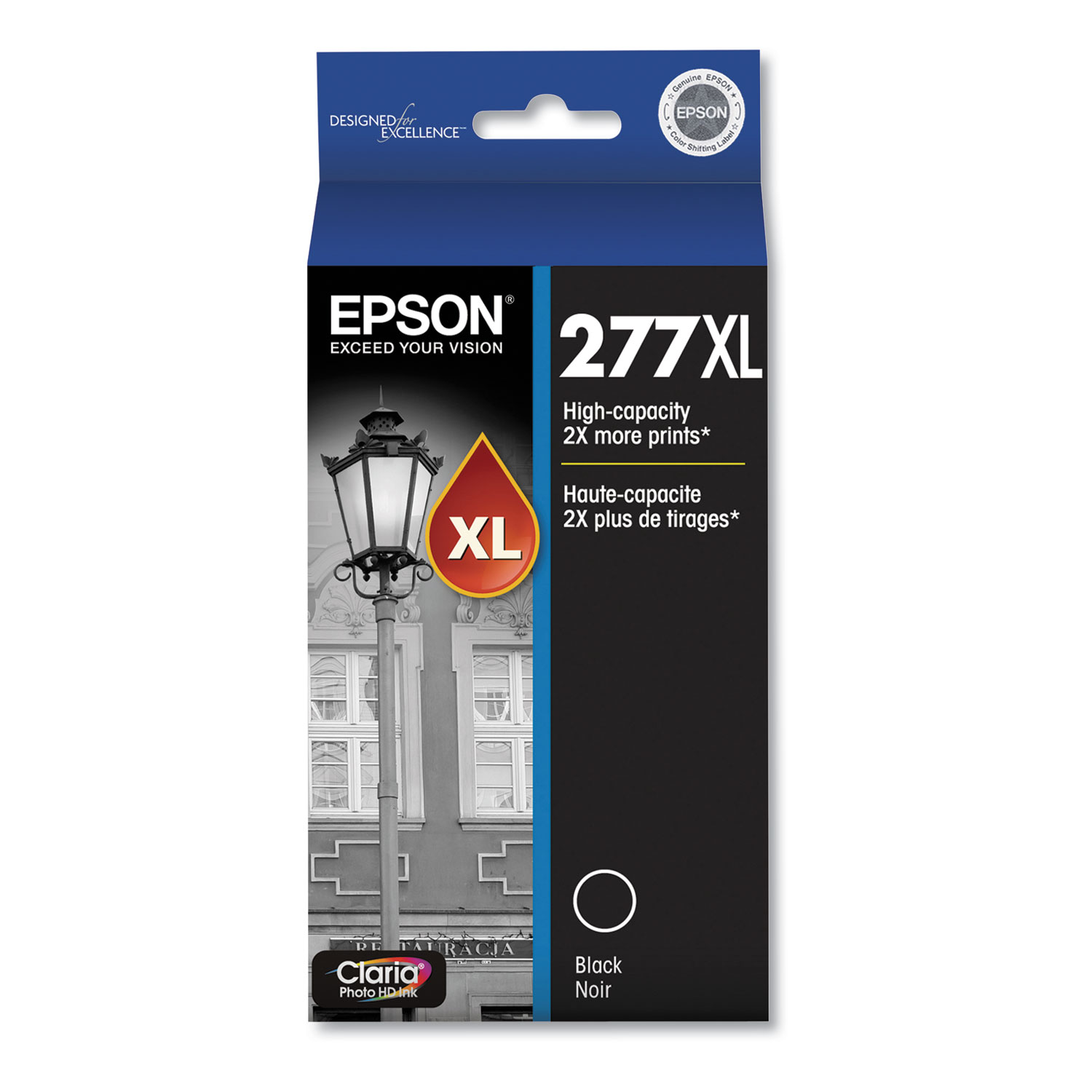  Epson T277XL120-S T277XL120S (277XL) Claria High-Yield Ink, 500 Page-Yield, Black (EPST277XL120S) 