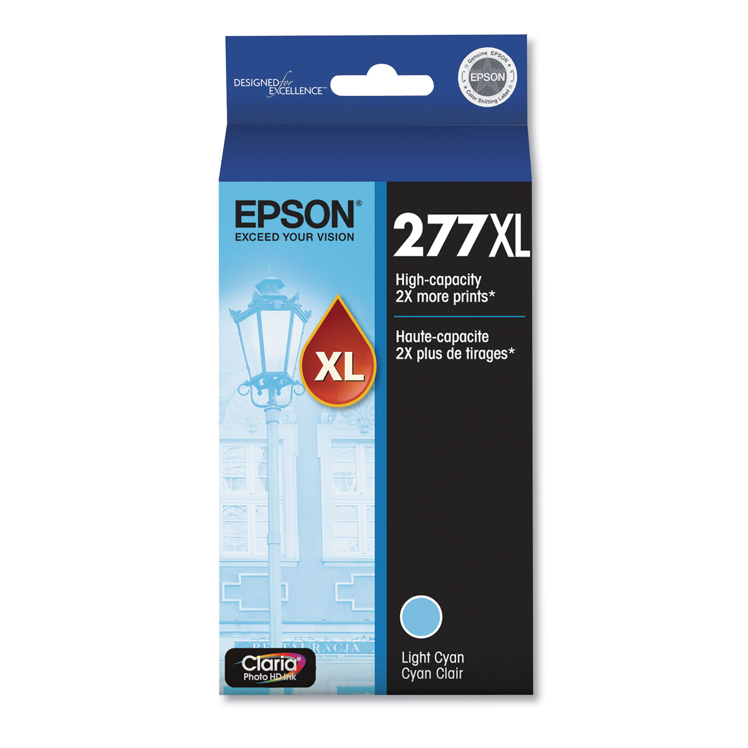  Epson T277XL520-S T277XL520S (277XL) Claria High-Yield Ink, 740 Page-Yield, Light Cyan (EPST277XL520S) 