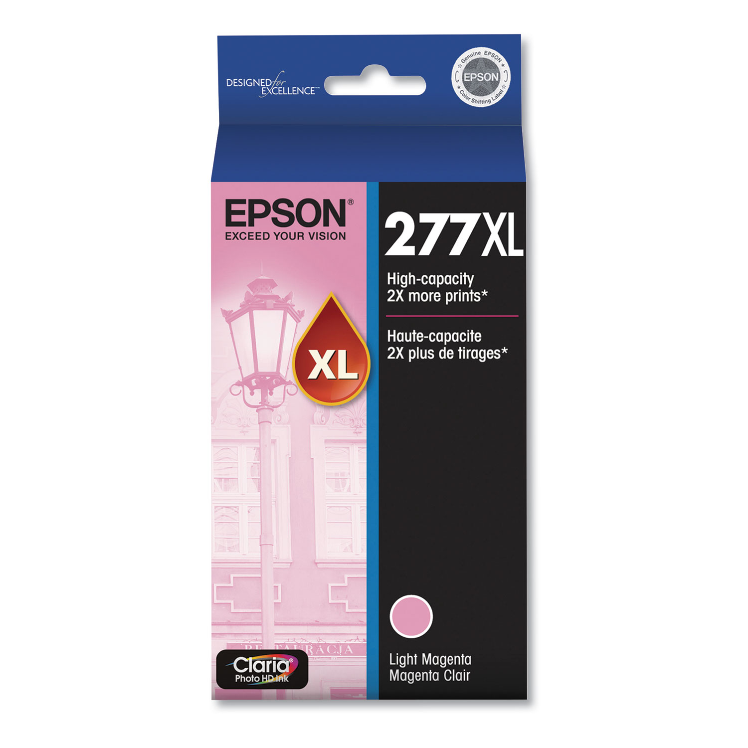  Epson T277XL620-S T277XL620S (277XL) Claria High-Yield Ink, 740 Page-Yield, Light Magenta (EPST277XL620S) 