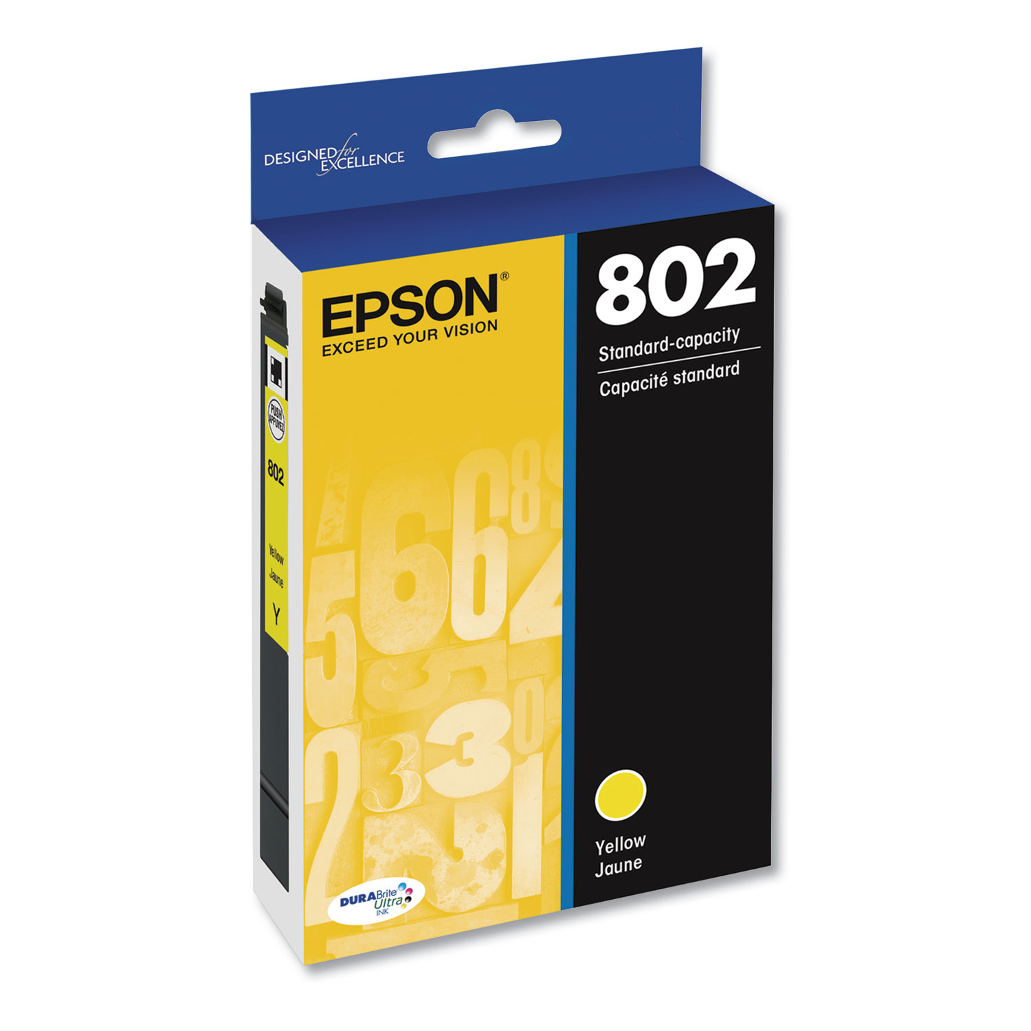  Epson T802420S T802420S (802) DURABrite Ultra Ink, 650 Page-Yield, Yellow (EPST802420S) 