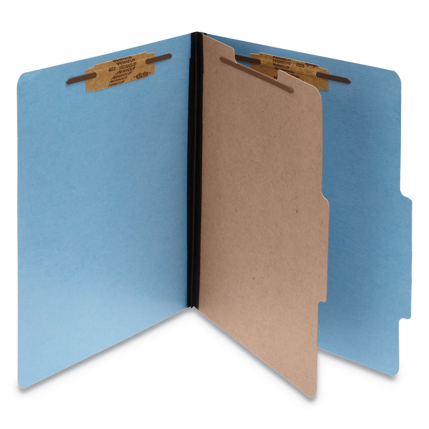 ACCO A7015642 ColorLife PRESSTEX Classification Folders, 1 Divider, Letter Size, Light Blue, 10/Box (ACC15642) 
